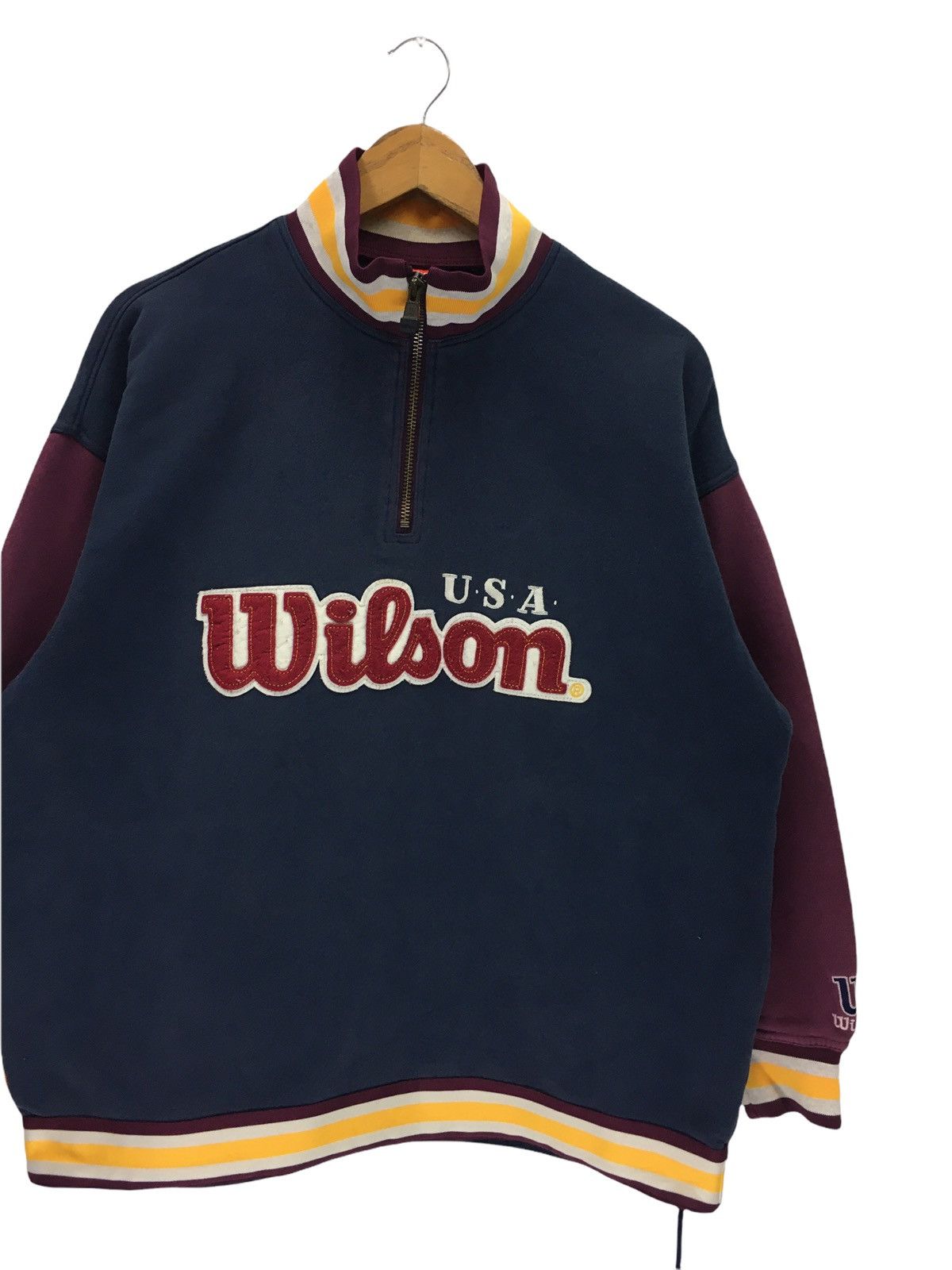 Sports Specialties × Vintage × Wilson Vintage Wilson Big Logo Sportwear Sweatshirt Size US L / EU 52-54 / 3 - 4 Thumbnail