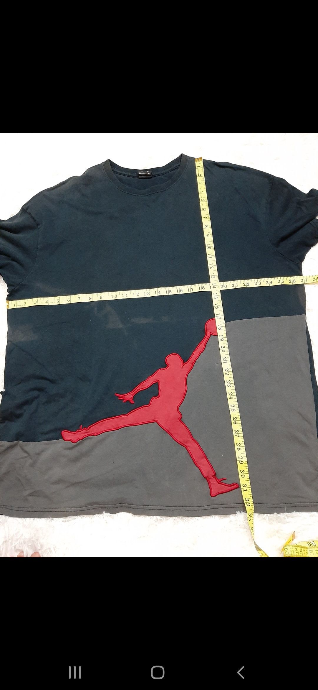 Jordan Brand × Nike × Vintage VINTAGE AIR JORDANS DISTRESSED SUN FADED TEE Size US XXL / EU 58 / 5 - 12 Thumbnail