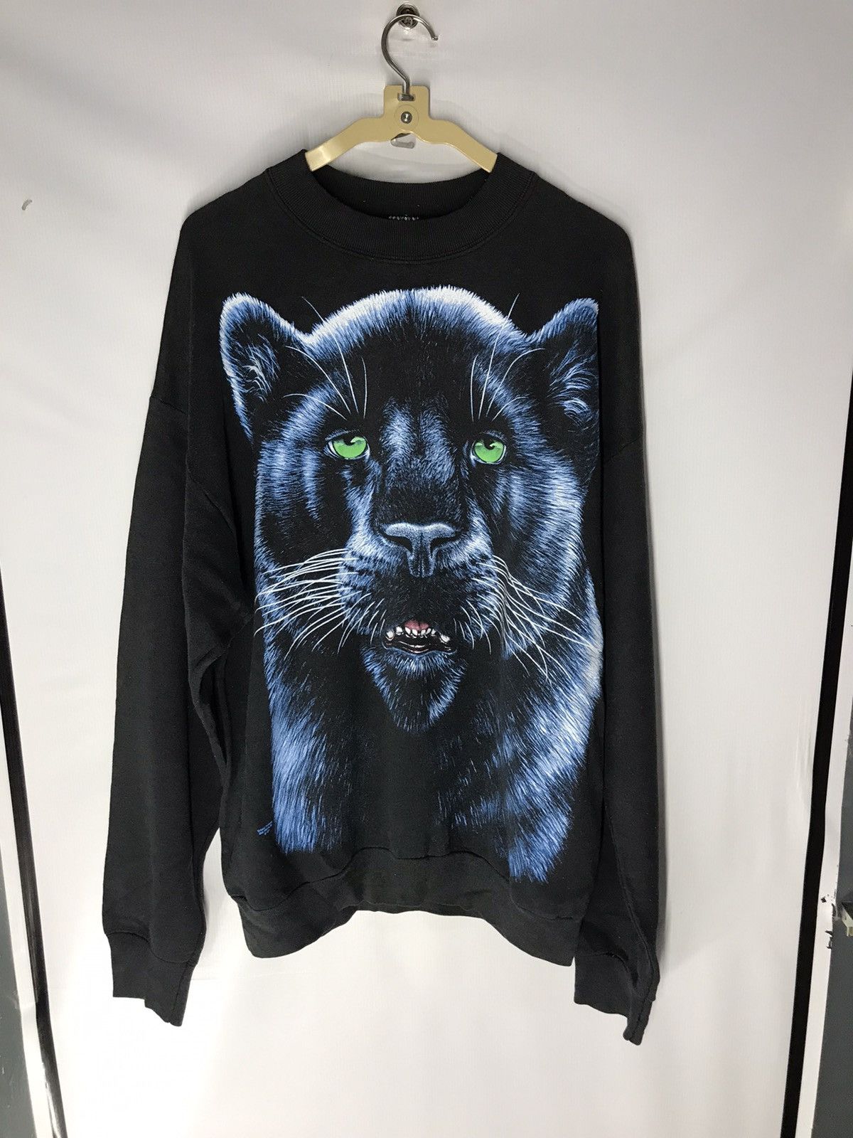 Habitat × Vintage Overprint black panther crewneck 90s made in usa Size US XL / EU 56 / 4 - 7 Thumbnail
