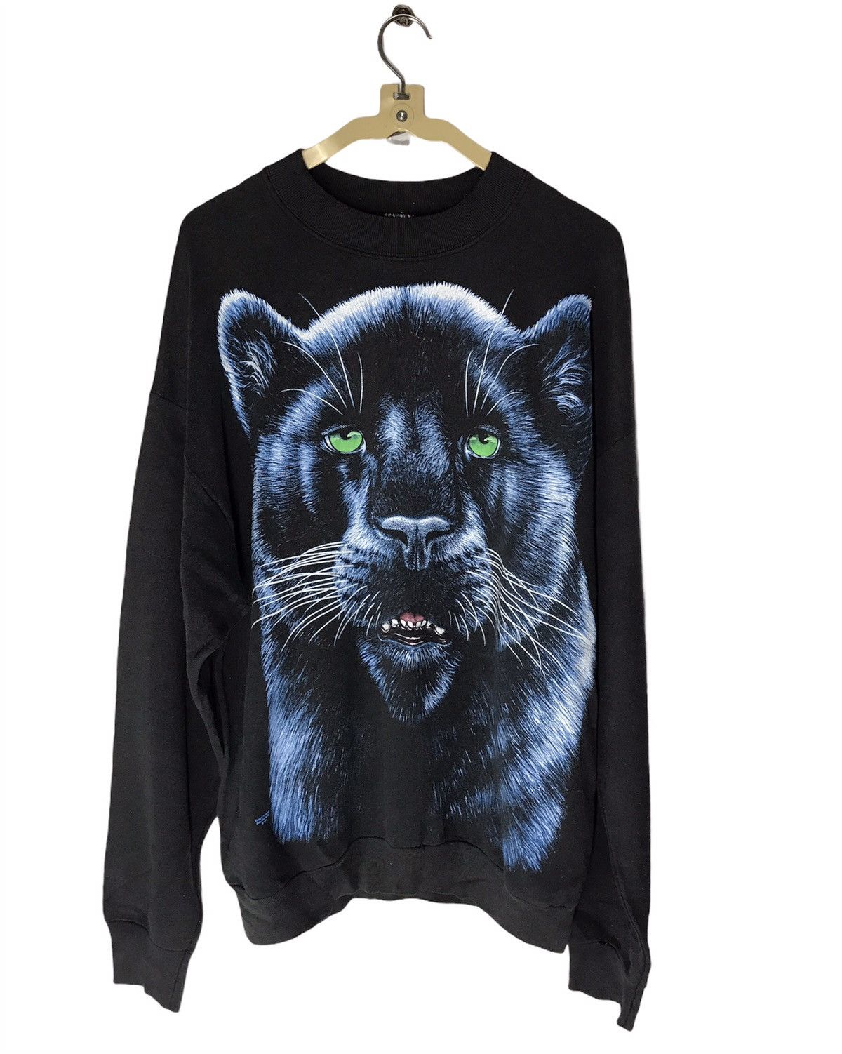 Habitat × Vintage Overprint black panther crewneck 90s made in usa Size US XL / EU 56 / 4 - 1 Thumbnail