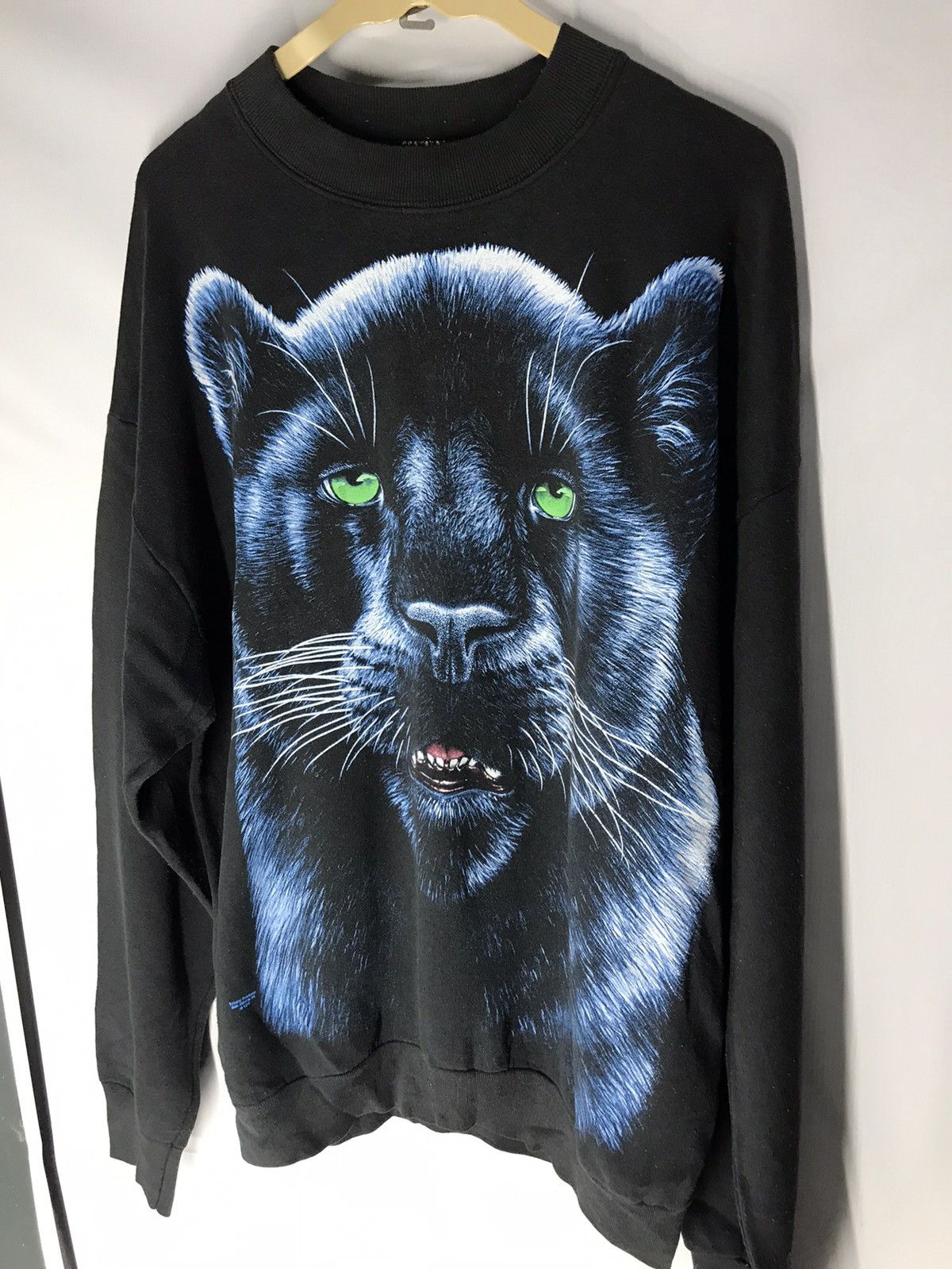 Habitat × Vintage Overprint black panther crewneck 90s made in usa Size US XL / EU 56 / 4 - 6 Thumbnail