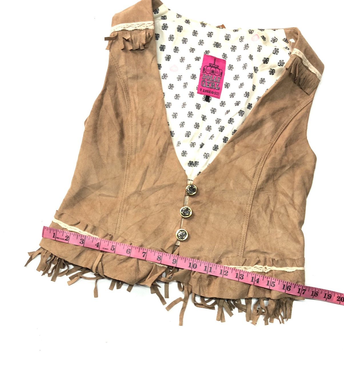 Anna Sui × Designer DOLLY GIRL BY ANNA SUI SUEDE APACHE NATIVE VEST FOR GIRLLL Size XS / US 0-2 / IT 36-38 - 17 Thumbnail
