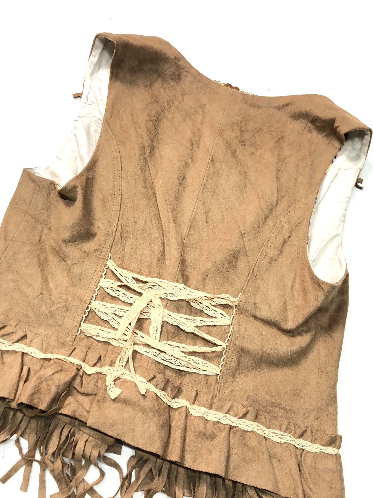 Anna Sui × Designer DOLLY GIRL BY ANNA SUI SUEDE APACHE NATIVE VEST FOR GIRLLL Size XS / US 0-2 / IT 36-38 - 14 Thumbnail