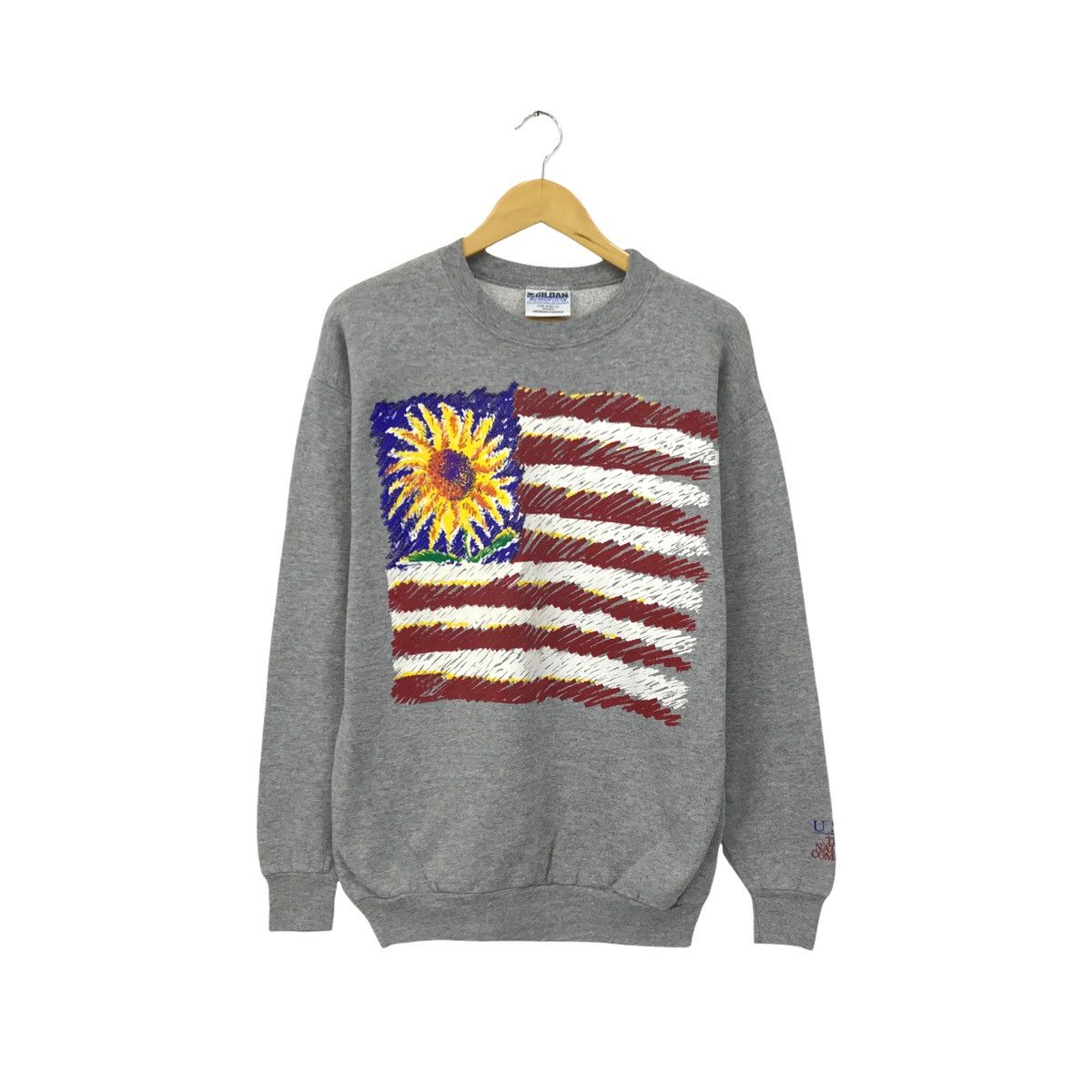 Sports Specialties × Vintage Vintage USA Flag Art Design Sweatshirt Pullover Jumper Size US M / EU 48-50 / 2 - 1 Thumbnail