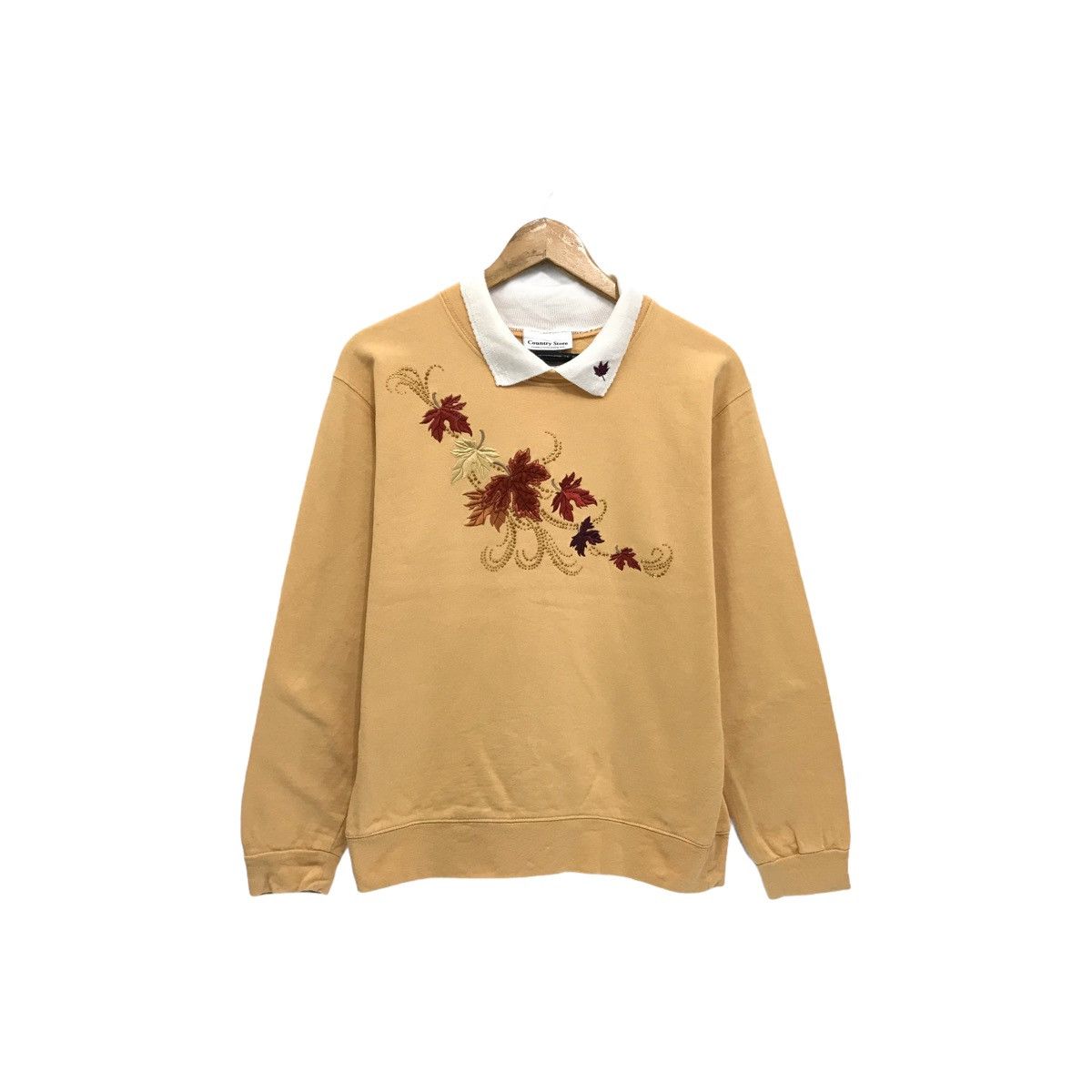Vintage County Store Sweatshirt Embroidery Flowers ArtDesign