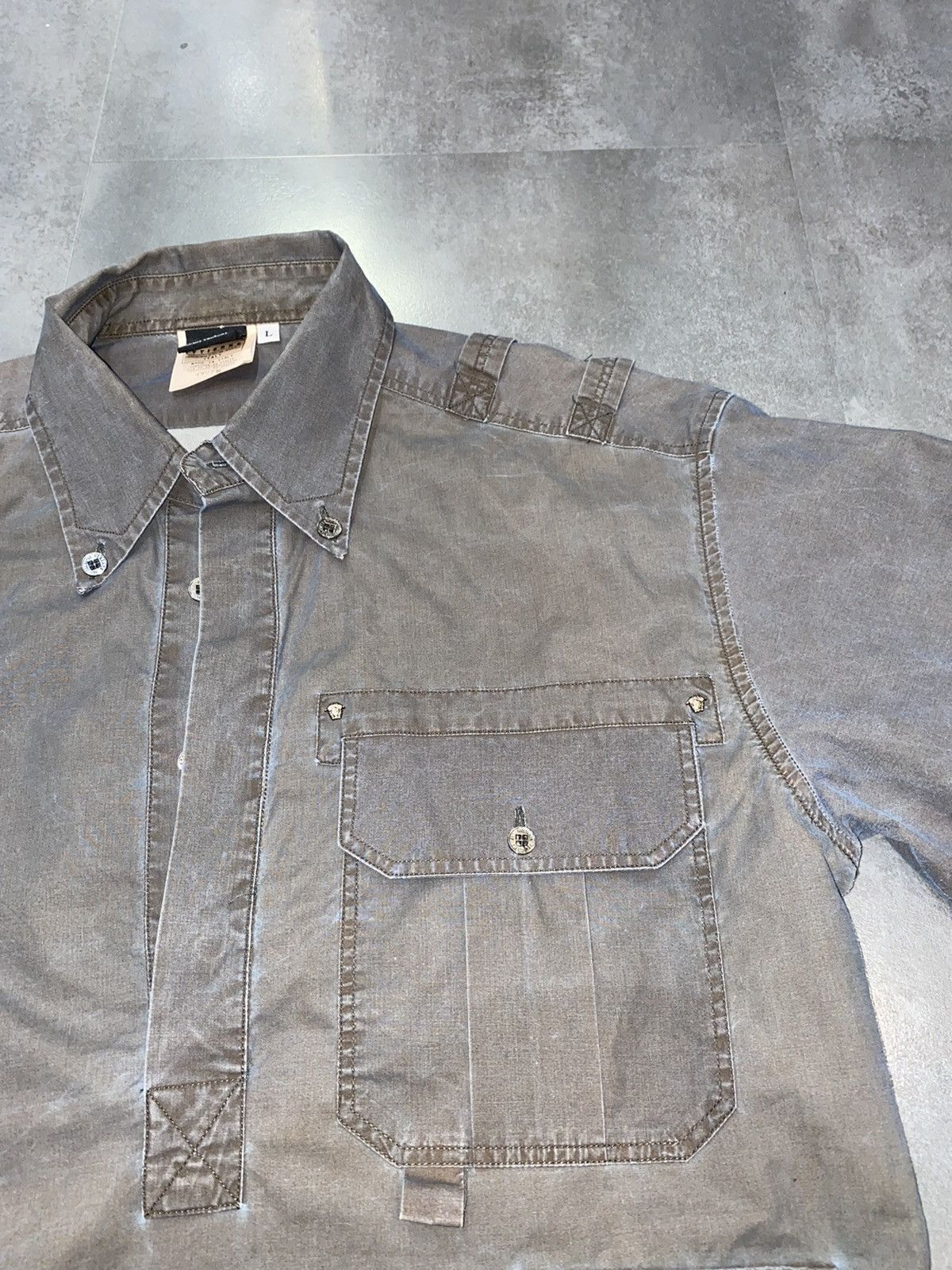 Versace Versace Technical Multipocket Transfuse Green Shirt Size US L / EU 52-54 / 3 - 10 Thumbnail