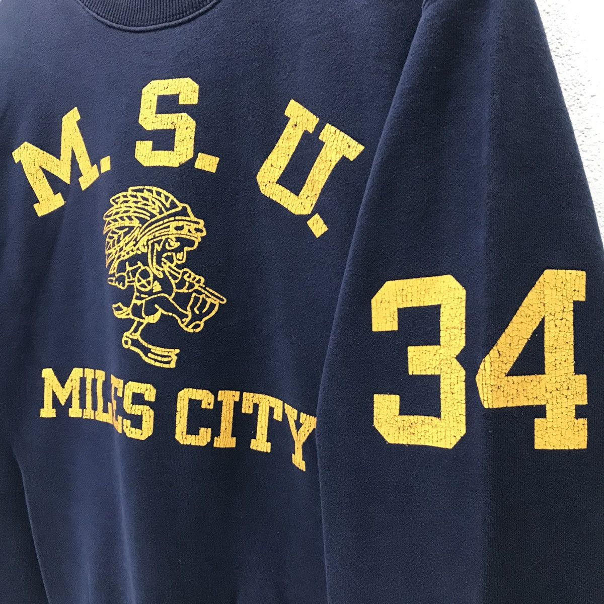 Champion Vintage Champion Sweatshirt Spellout M.S.U. Miles City Size US S / EU 44-46 / 1 - 6 Thumbnail