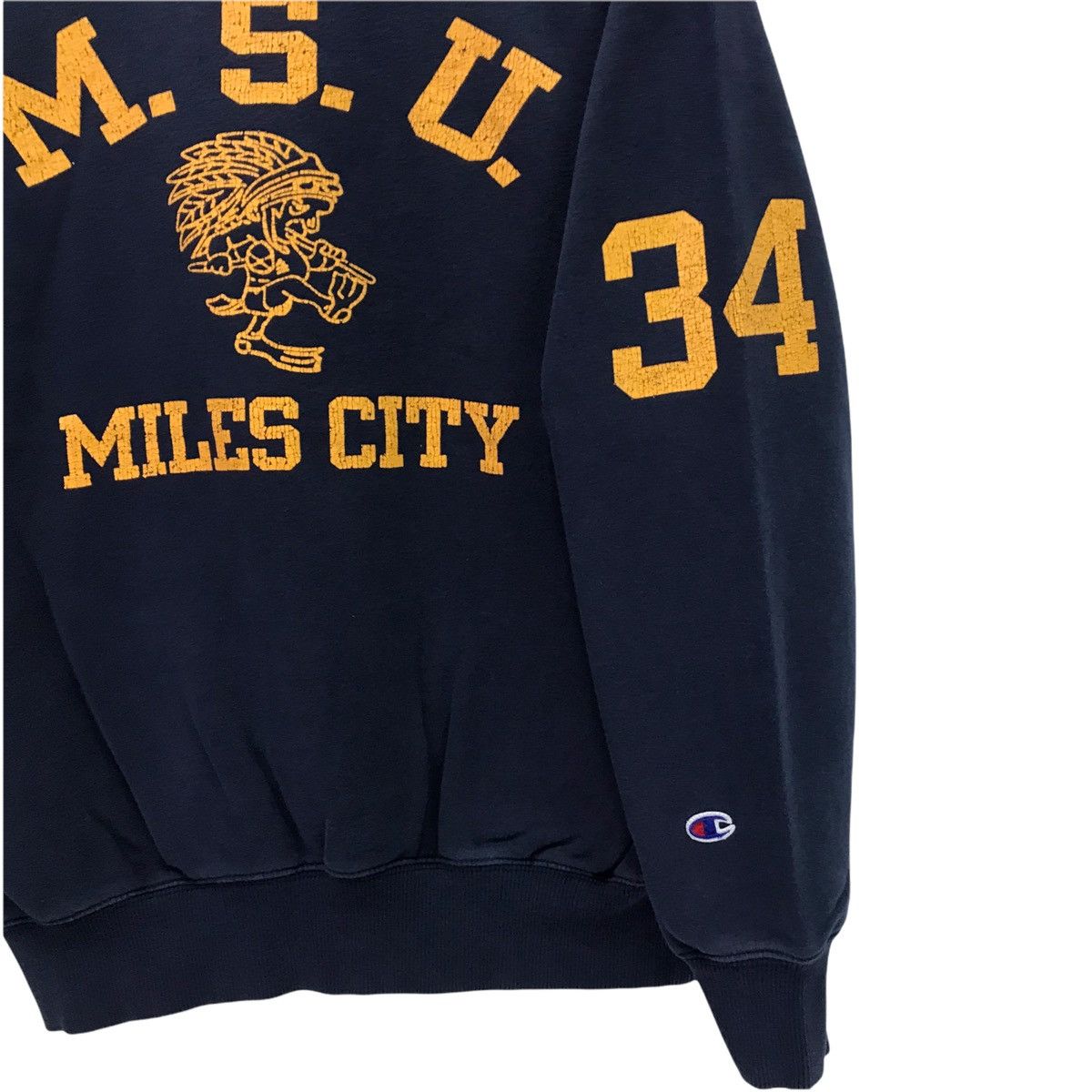 Champion Vintage Champion Sweatshirt Spellout M.S.U. Miles City Size US S / EU 44-46 / 1 - 3 Thumbnail