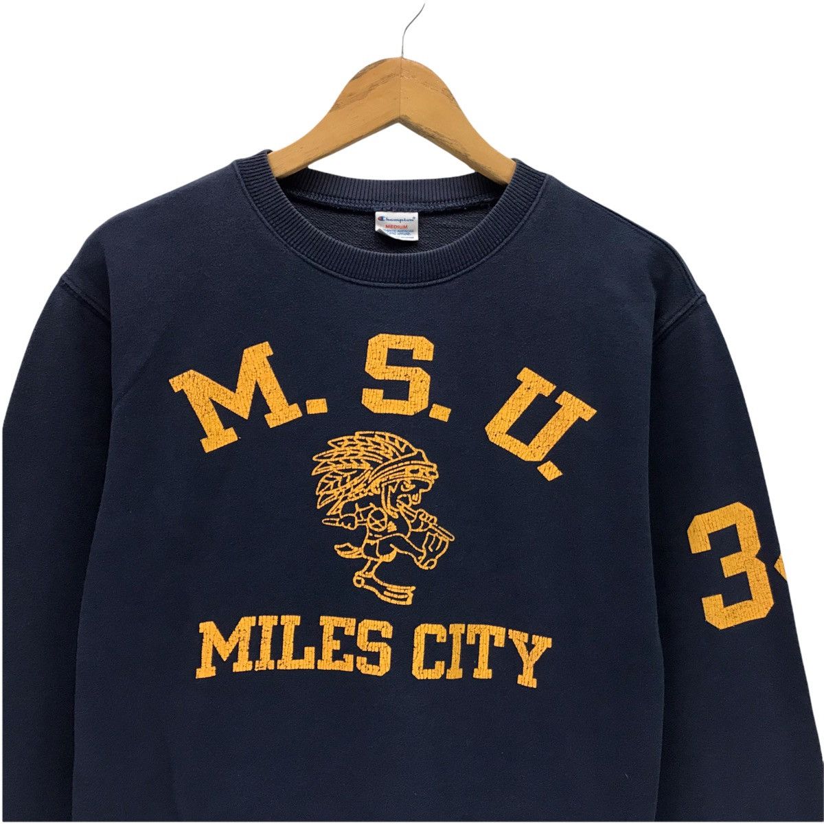 Champion Vintage Champion Sweatshirt Spellout M.S.U. Miles City Size US S / EU 44-46 / 1 - 2 Thumbnail