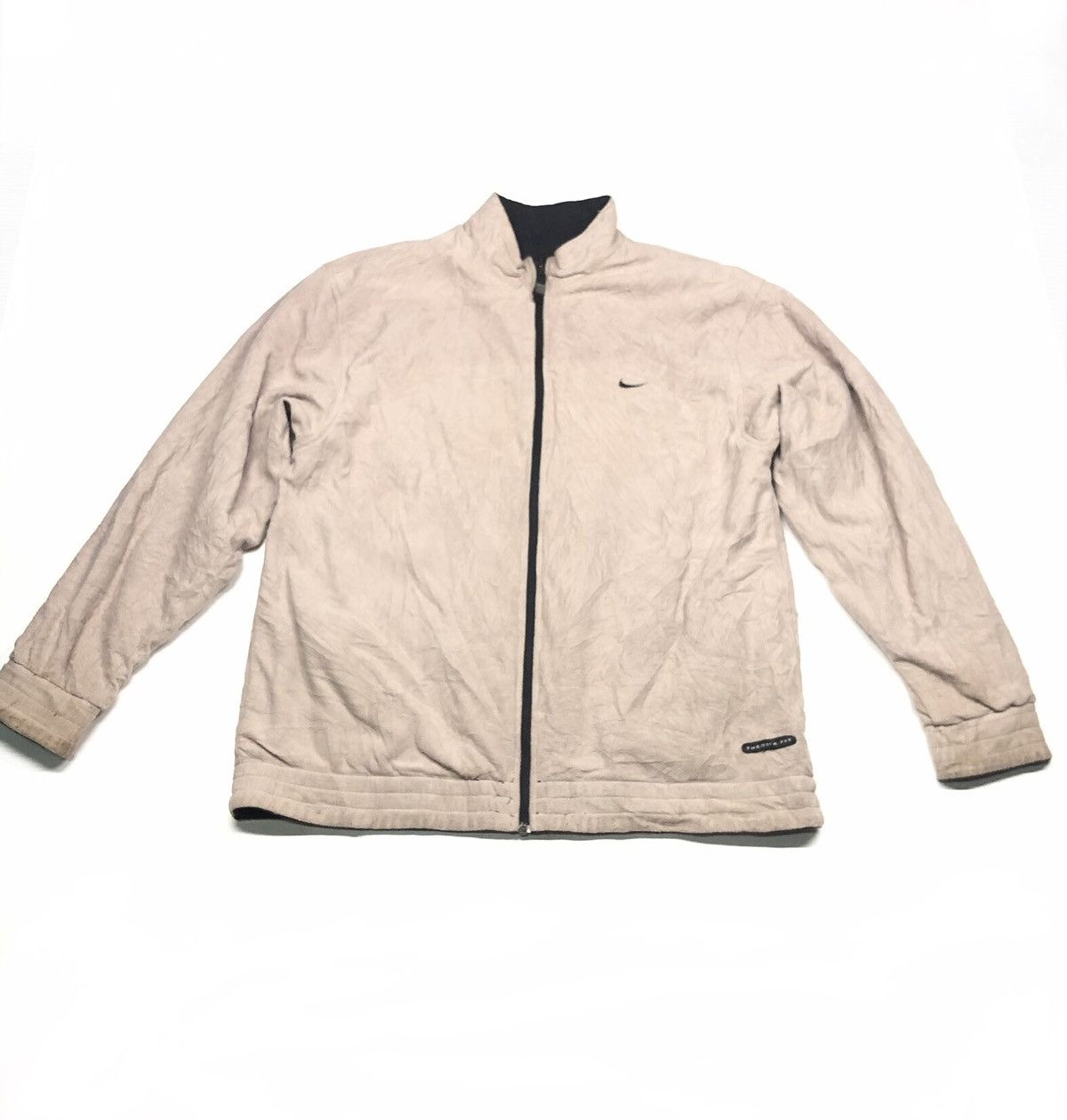 Nike × Vintage VINTAGE NIKE GOLF THERMA FIT REVERSIBLE FLEECE/NYLON JACKET Size US L / EU 52-54 / 3 - 1 Thumbnail