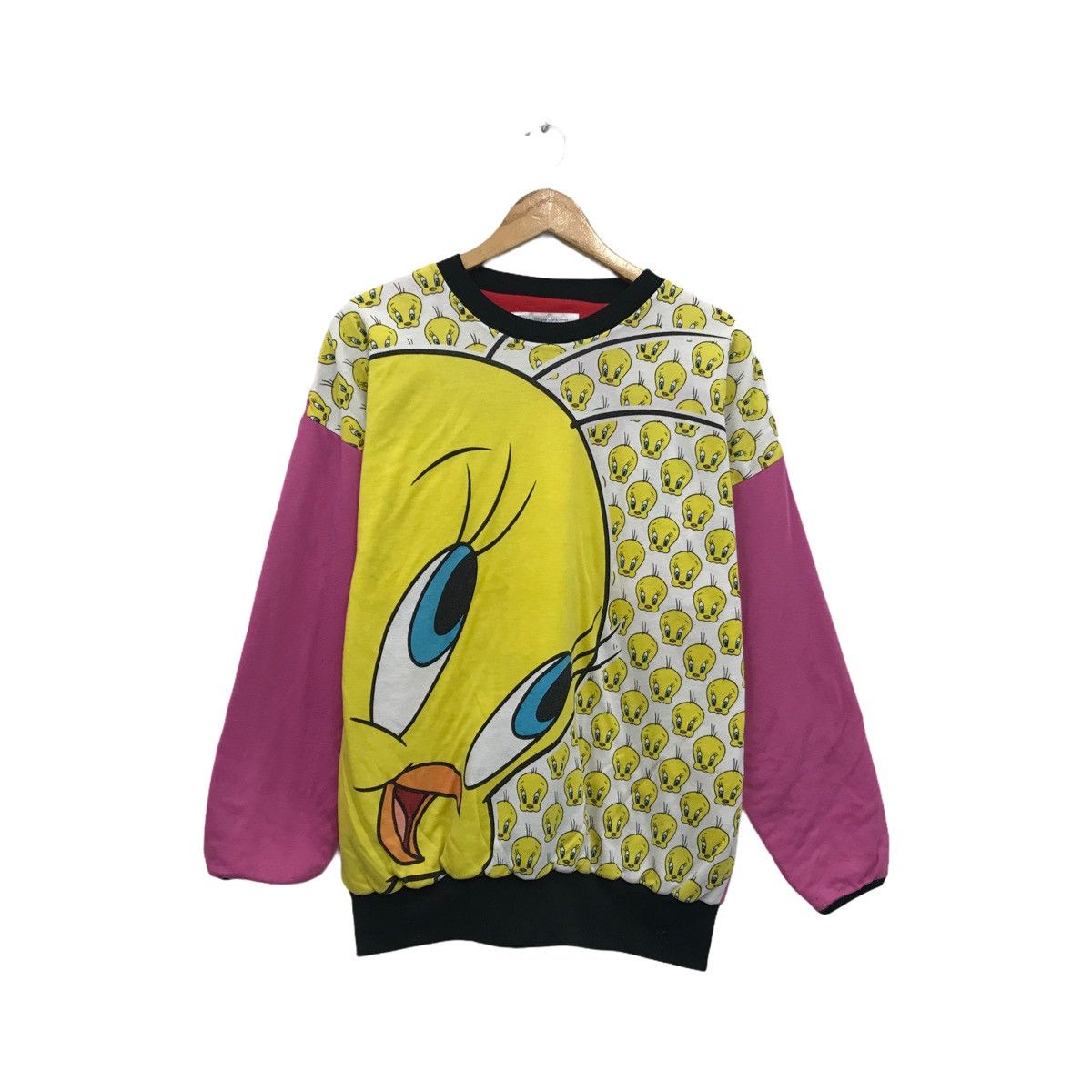 Cartoon Network × Vintage × Warner Bros Vintage Tweety Looney Tunes Cartoon Sweatshirt Full Print Size US L / EU 52-54 / 3 - 1 Thumbnail
