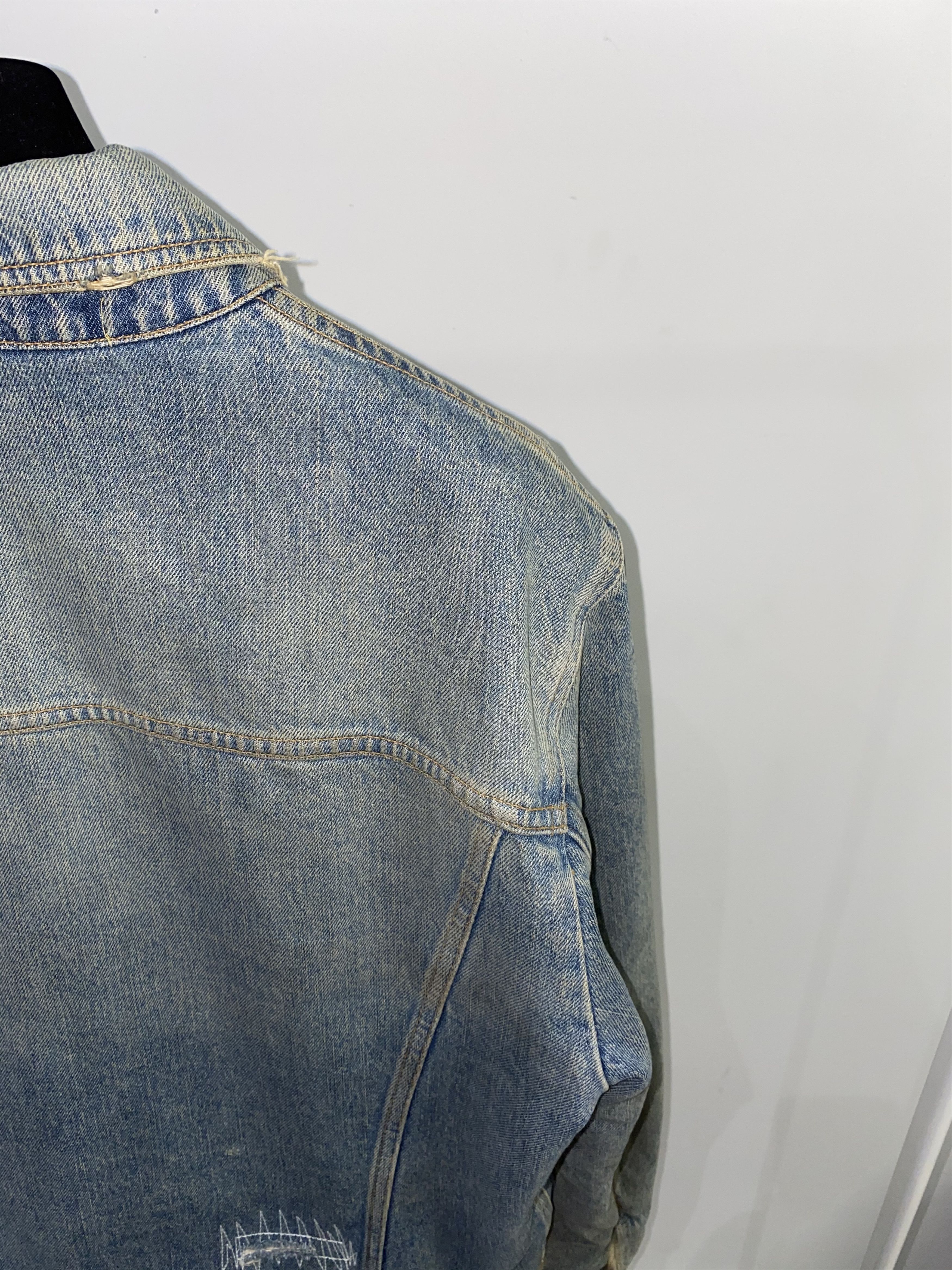 Dolce & Gabbana Dolce & Gabbana Distressed Viscacha Fur Denim Jacket Size US L / EU 52-54 / 3 - 5 Thumbnail