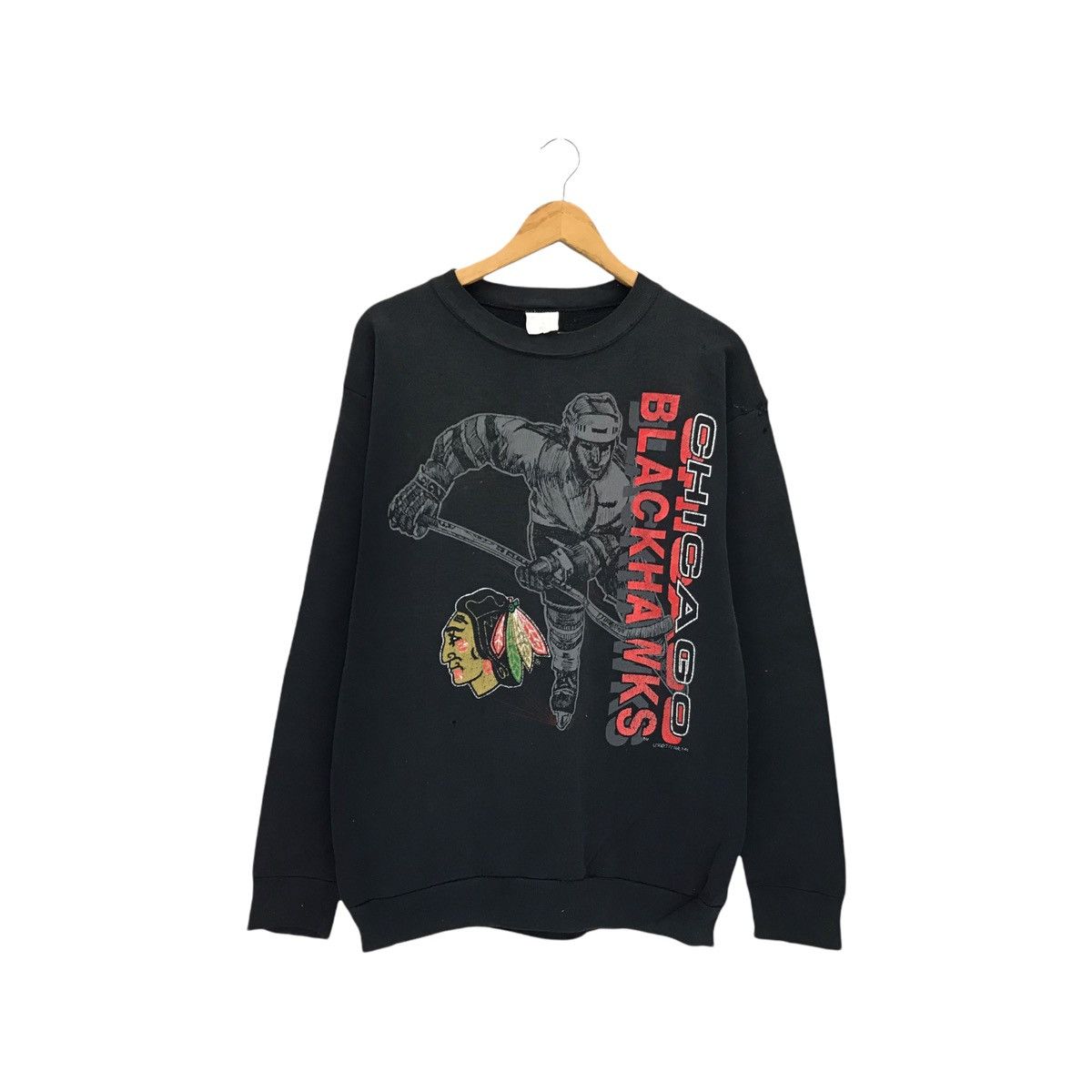 NHL Vintage 90s Chicago Blackhawks Sweatshirt Crewneck IceHockey Size US M / EU 48-50 / 2 - 1 Thumbnail