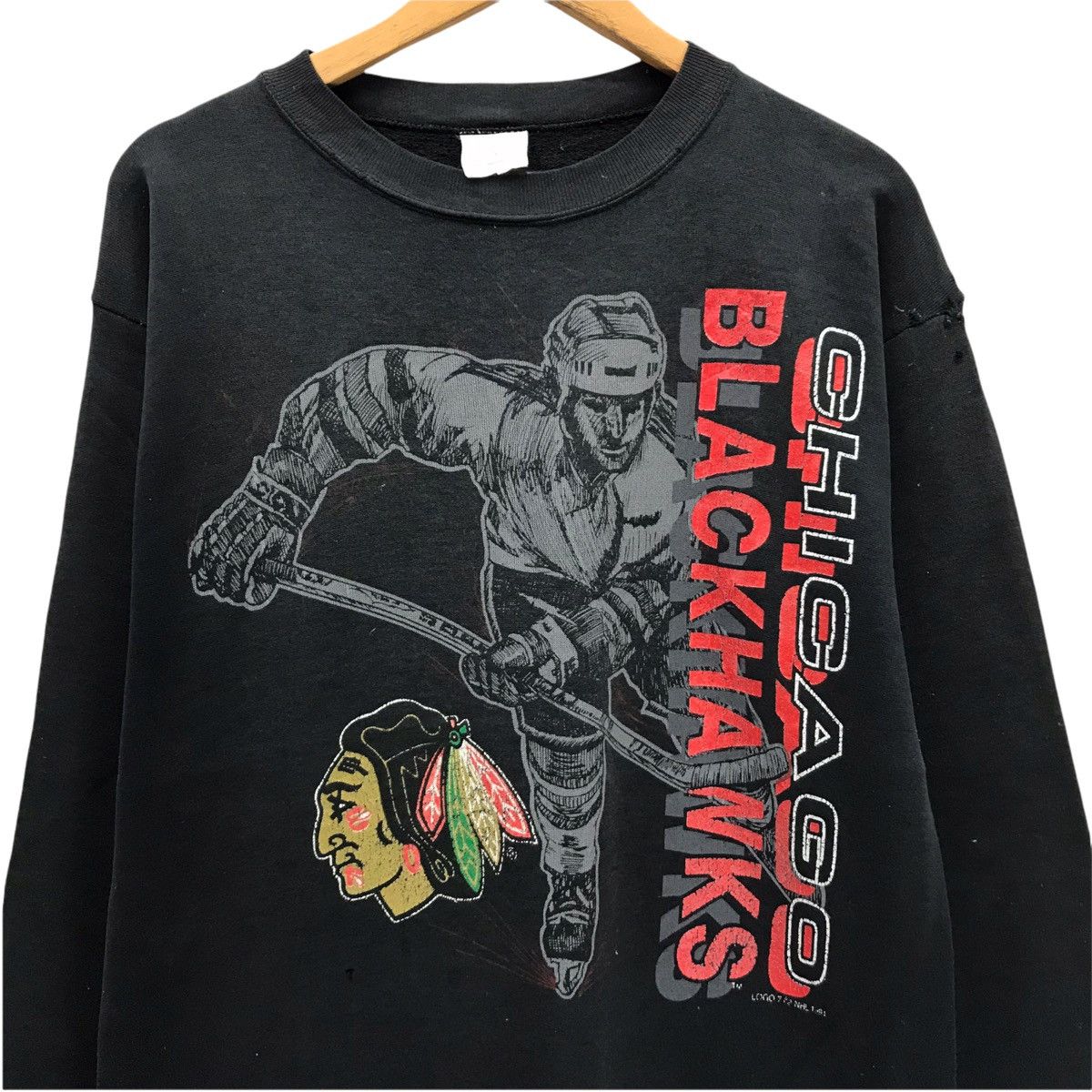 NHL Vintage 90s Chicago Blackhawks Sweatshirt Crewneck IceHockey Size US M / EU 48-50 / 2 - 2 Thumbnail