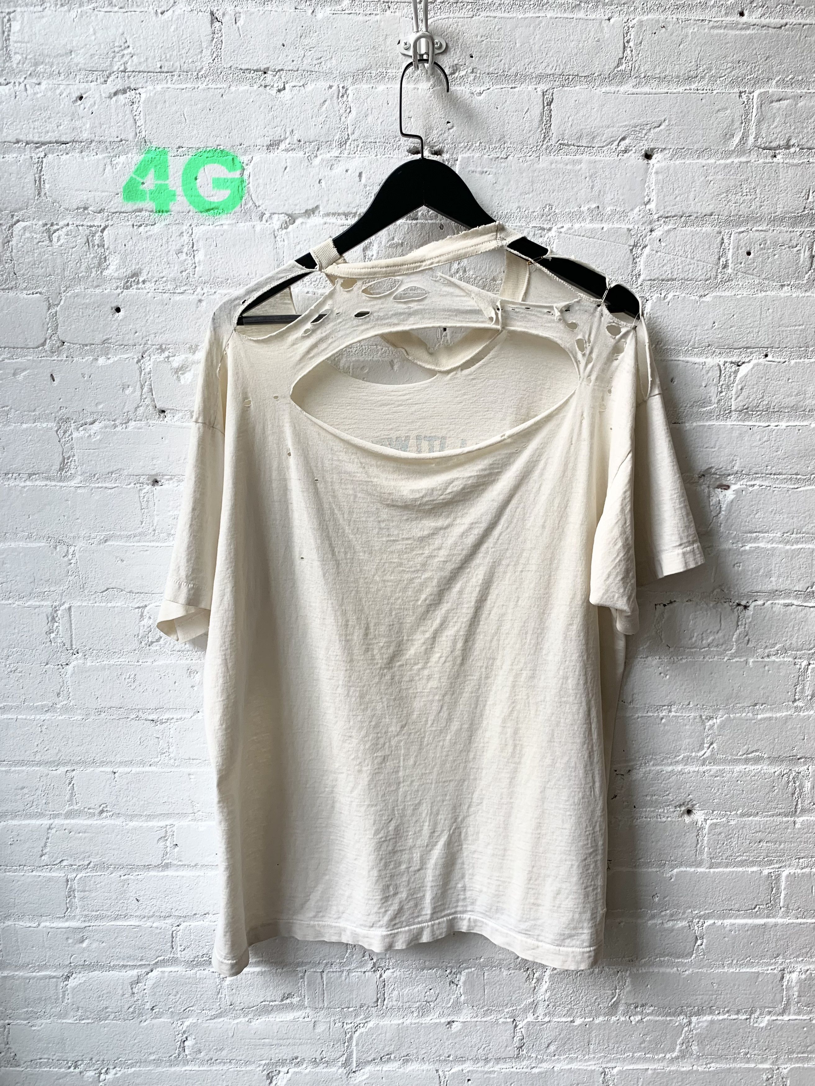 Vintage Vintage Thrashed Road Kill cafe white tee Size US XXL / EU 58 / 5 - 2 Thumbnail