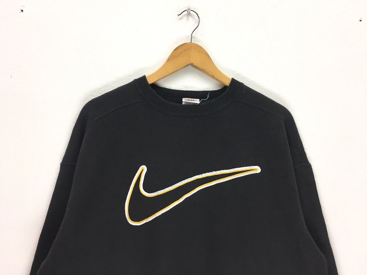 Nike × Vintage Vintage 90s Nike Swoosh Big Logo Sweatshirt Size US M / EU 48-50 / 2 - 2 Thumbnail