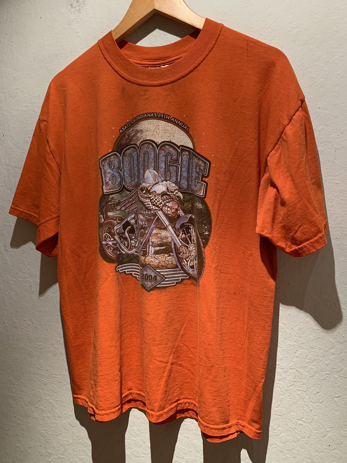 Vintage *RARE* Vintage 2004 Boogie Biker Rally Motorcycle T-Shirt L Size US L / EU 52-54 / 3 - 1 Thumbnail