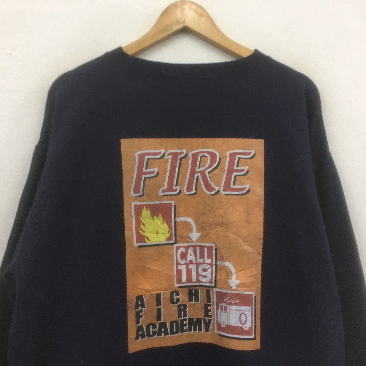 Vintage Aichi Prefecture Firefighters Academy FIRE Department Size US L / EU 52-54 / 3 - 3 Thumbnail