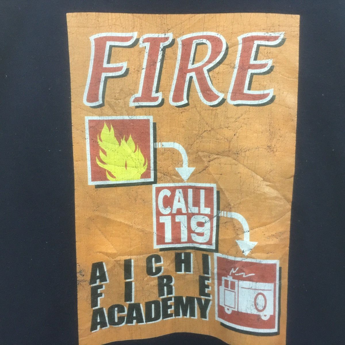 Vintage Aichi Prefecture Firefighters Academy FIRE Department Size US L / EU 52-54 / 3 - 4 Thumbnail