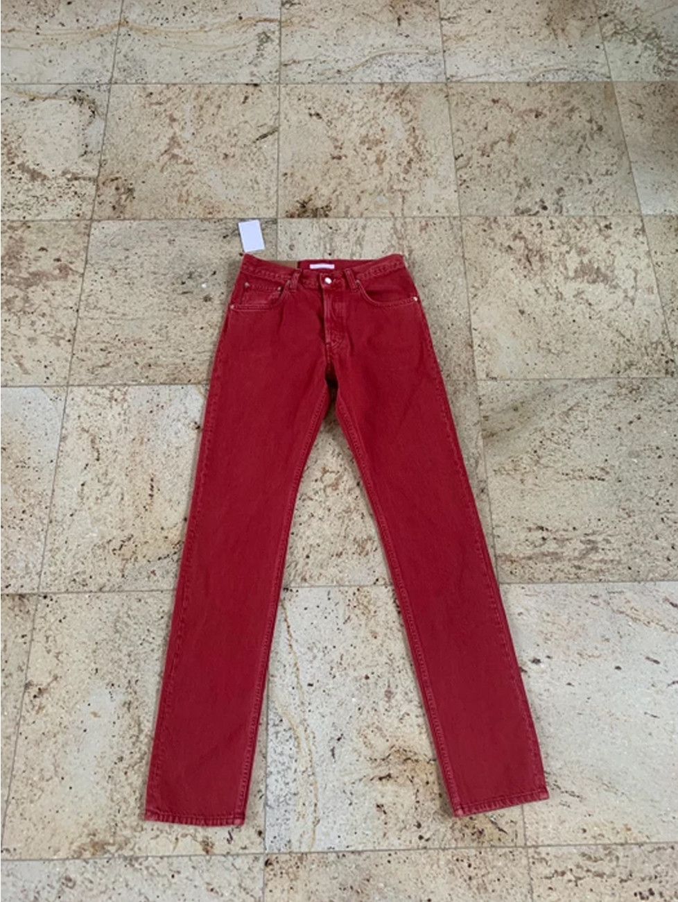 image of Helmut Lang Masc Hi Straight Denim In Oxidized Red, Men's (Size 33)