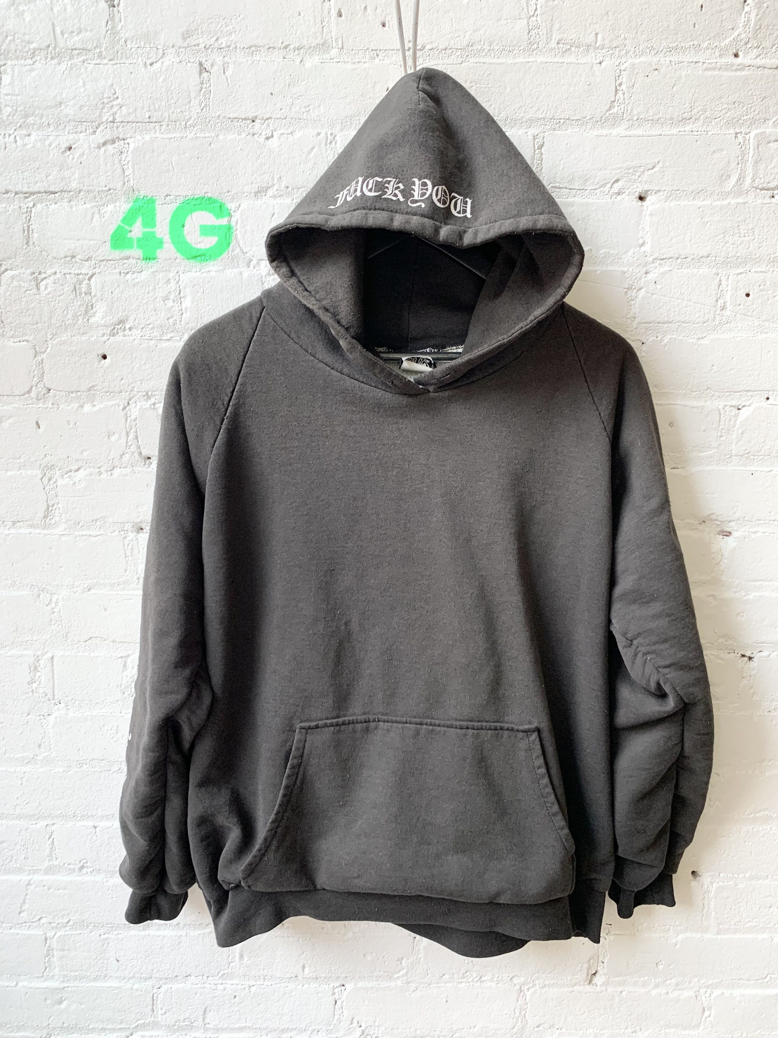 image of Chrome Hearts Vintage OG Black Oversized Banner Pullover, Men's (Size Large)