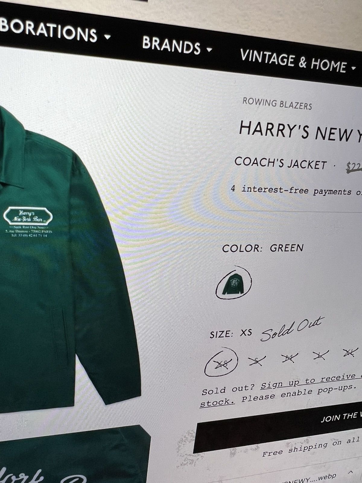 Rowing Blazers Harry's New York Bar Coaches Jacket Size US XL / EU 56 / 4 - 7 Thumbnail