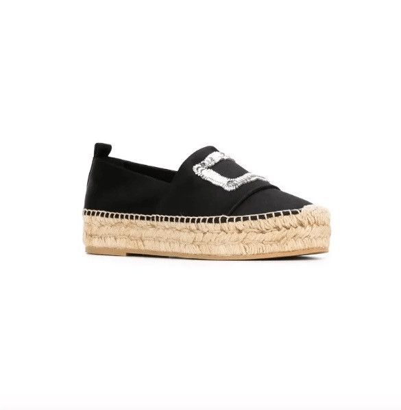 Roger Vivier Roger Vivier Black Sequin Embellished Espadrilles Size 6.5 Size US 6.5 / IT 36.5 - 1 Thumbnail