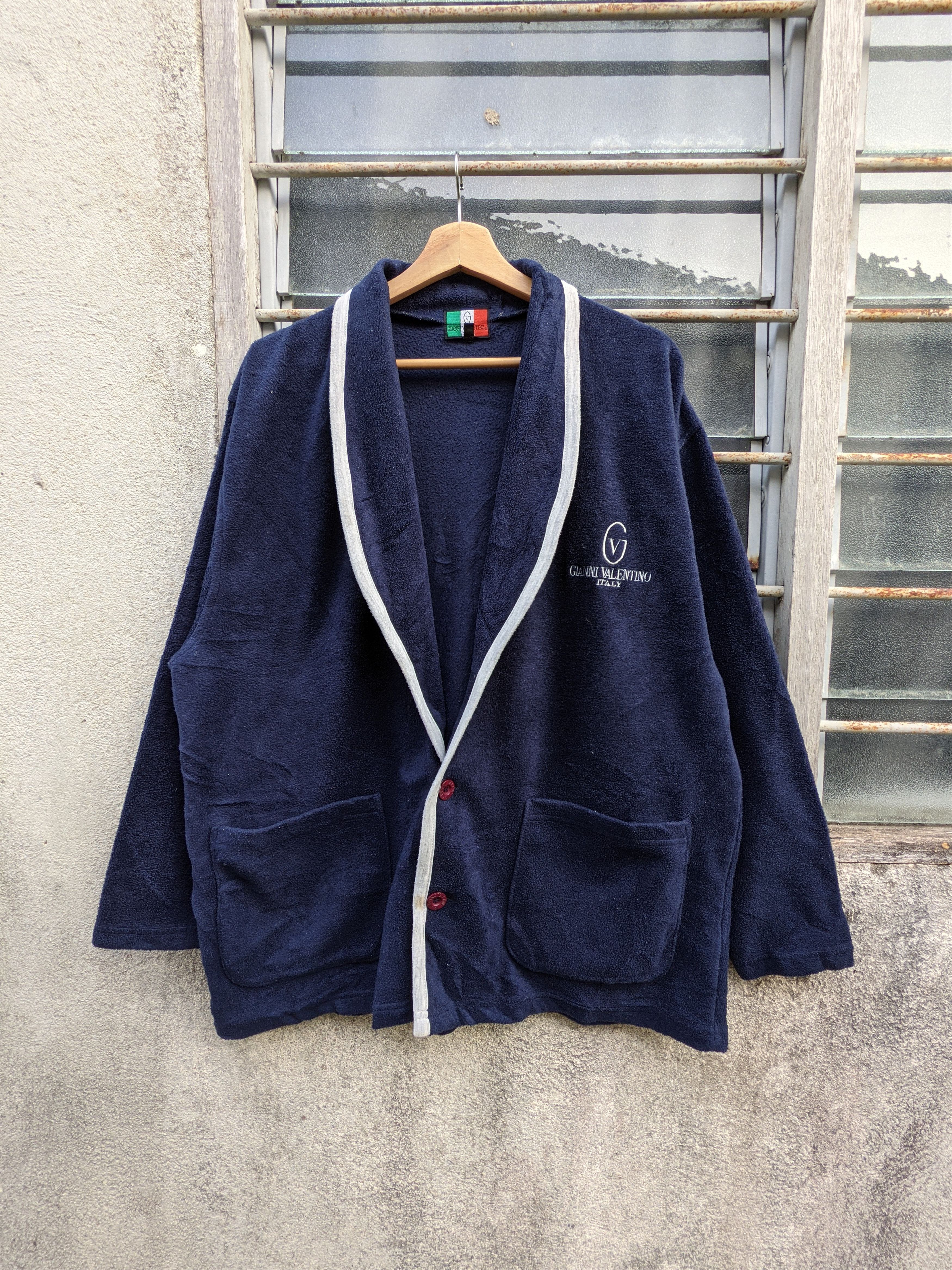 Japanese Brand × Valentino ⚡️Steals⚡️ Vintage Gianni Valentino Fleece Cardigan Size US M / EU 48-50 / 2 - 5 Thumbnail
