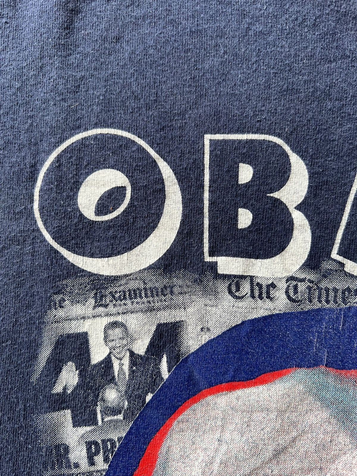Vintage Vintage 2000s Obama Democrat President USA Navy Tee Size US L / EU 52-54 / 3 - 5 Thumbnail