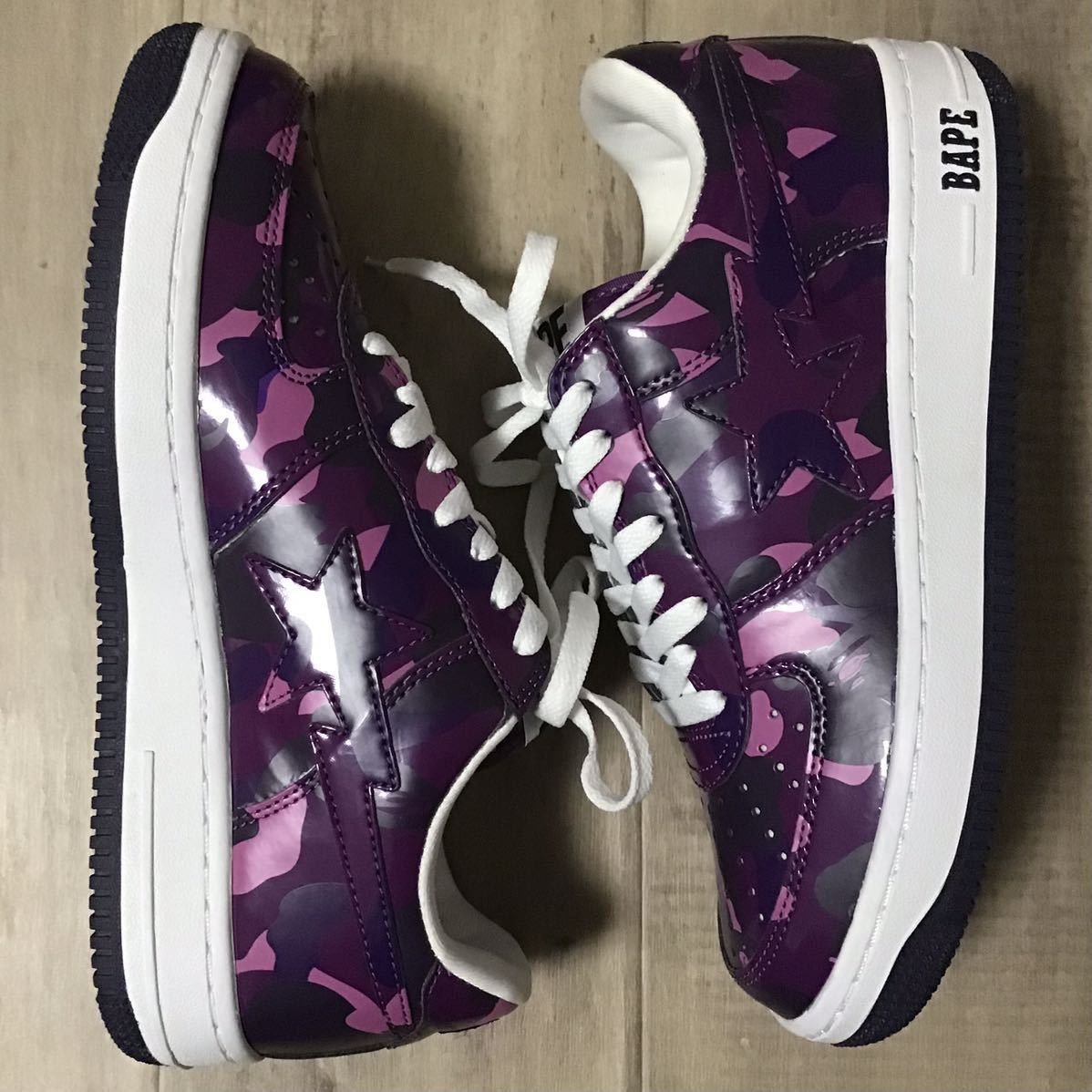 Bape Purple camo BAPESTA patent sneakers BAPE STA APE Size US 9 / EU 42 - 3 Thumbnail