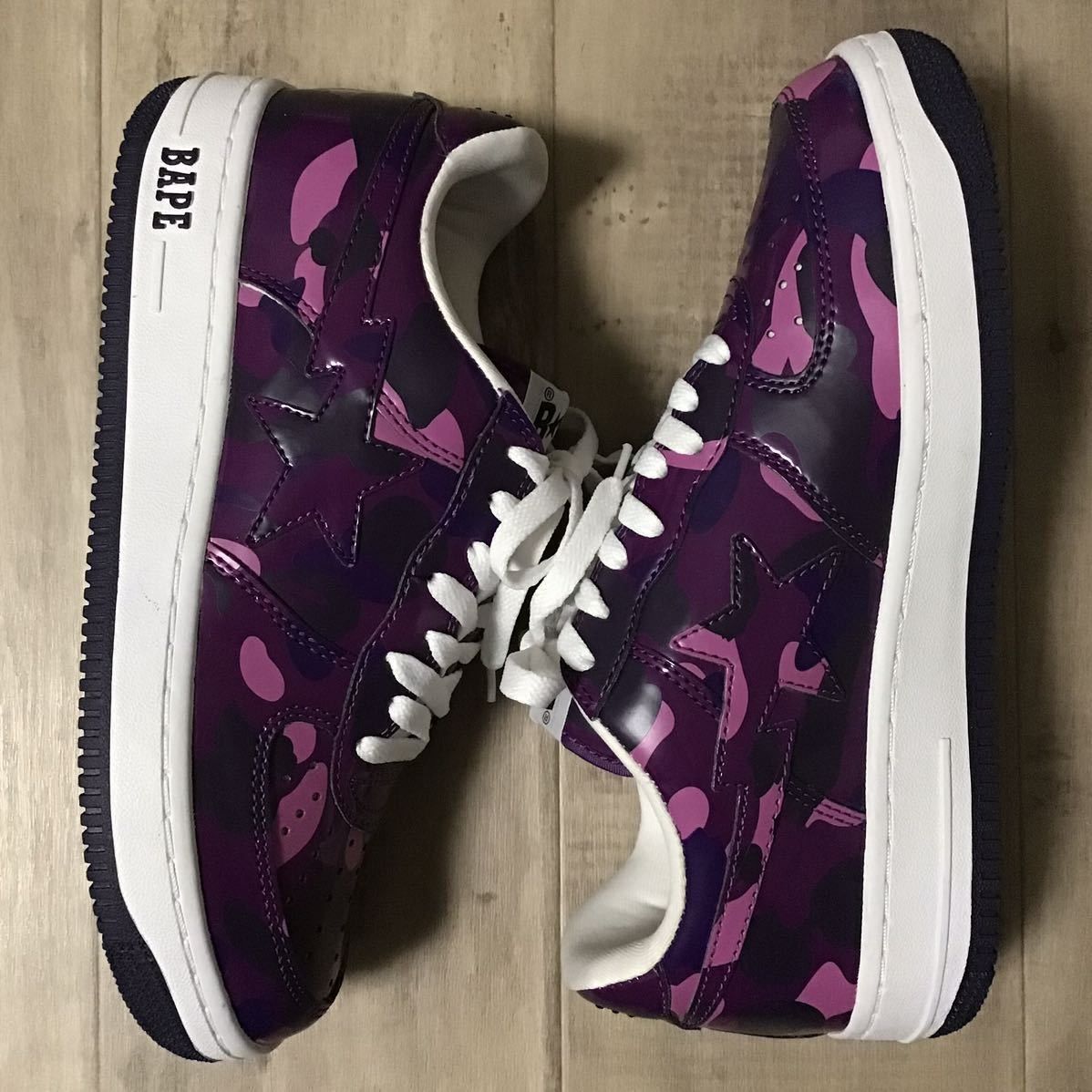 Bape Purple camo BAPESTA patent sneakers BAPE STA APE Size US 9 / EU 42 - 2 Thumbnail