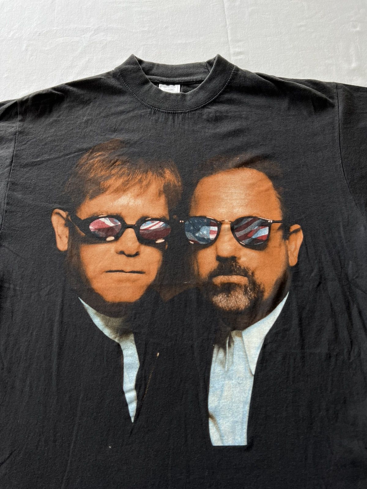 Band Tees Vintage 1998 Elton John Billy Joel Face to Face Black Tee Size US M / EU 48-50 / 2 - 3 Thumbnail