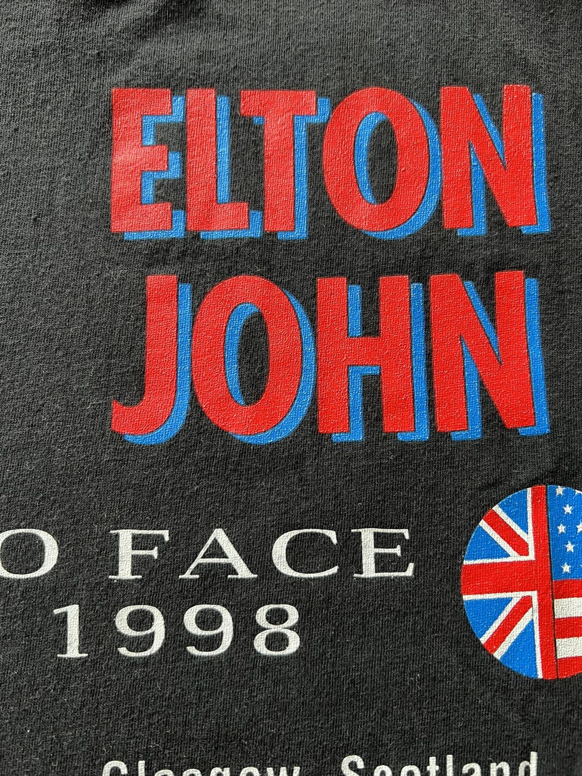 Band Tees Vintage 1998 Elton John Billy Joel Face to Face Black Tee Size US M / EU 48-50 / 2 - 12 Thumbnail