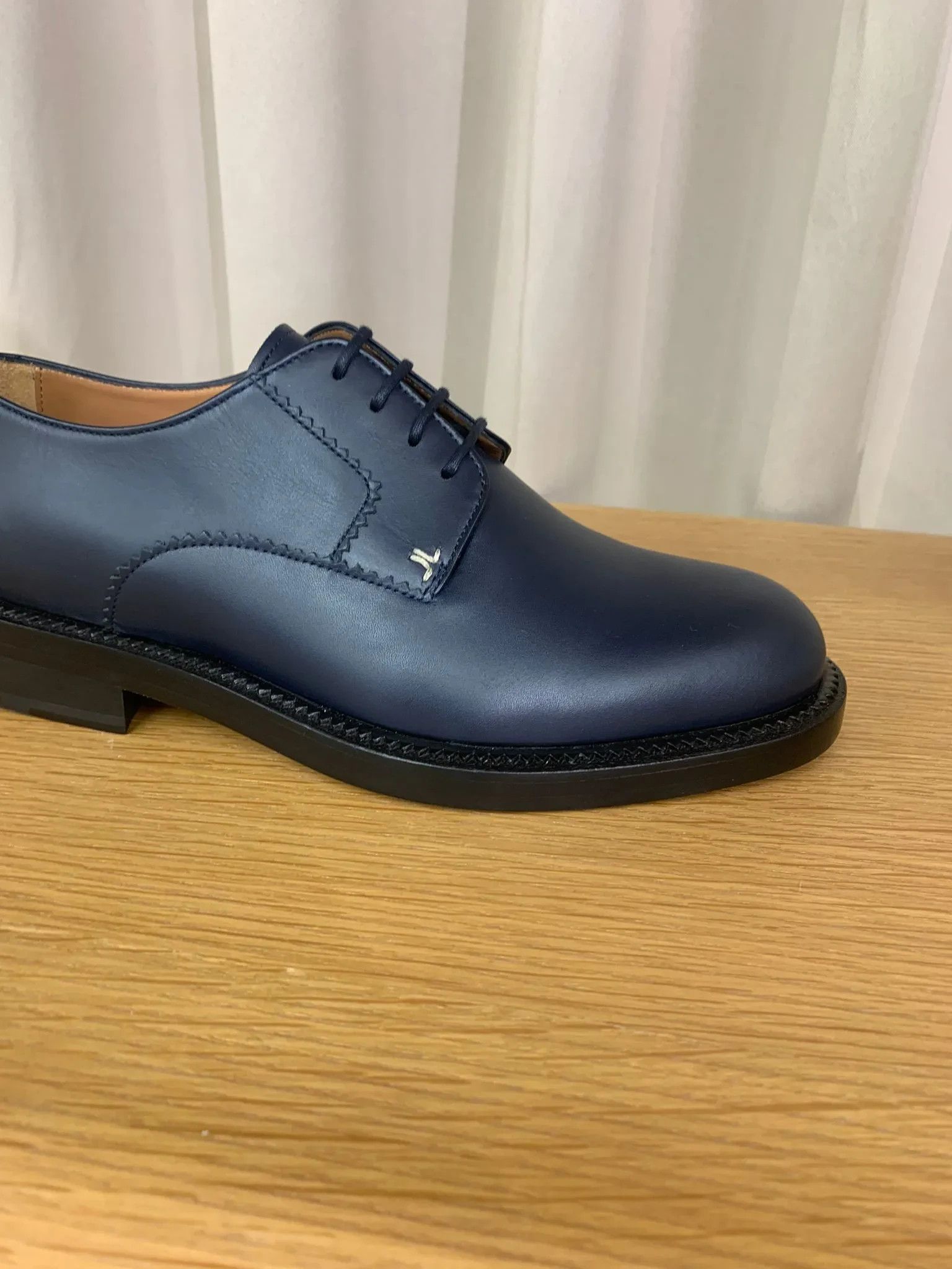 Lanvin Leather Derby Boots in Navy Size US 11 / EU 44 - 2 Thumbnail