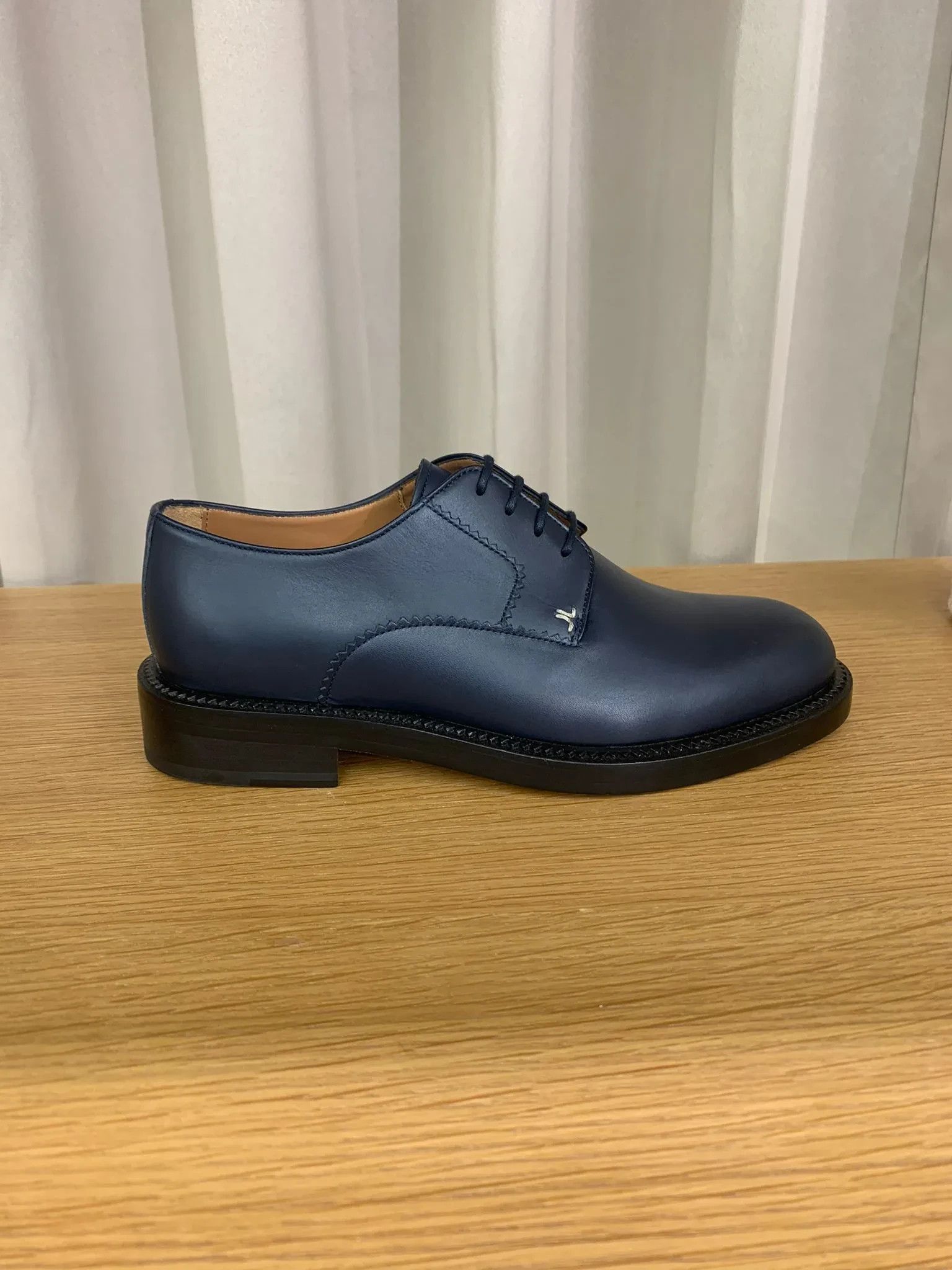 Lanvin Leather Derby Boots in Navy Size US 11 / EU 44 - 1 Thumbnail