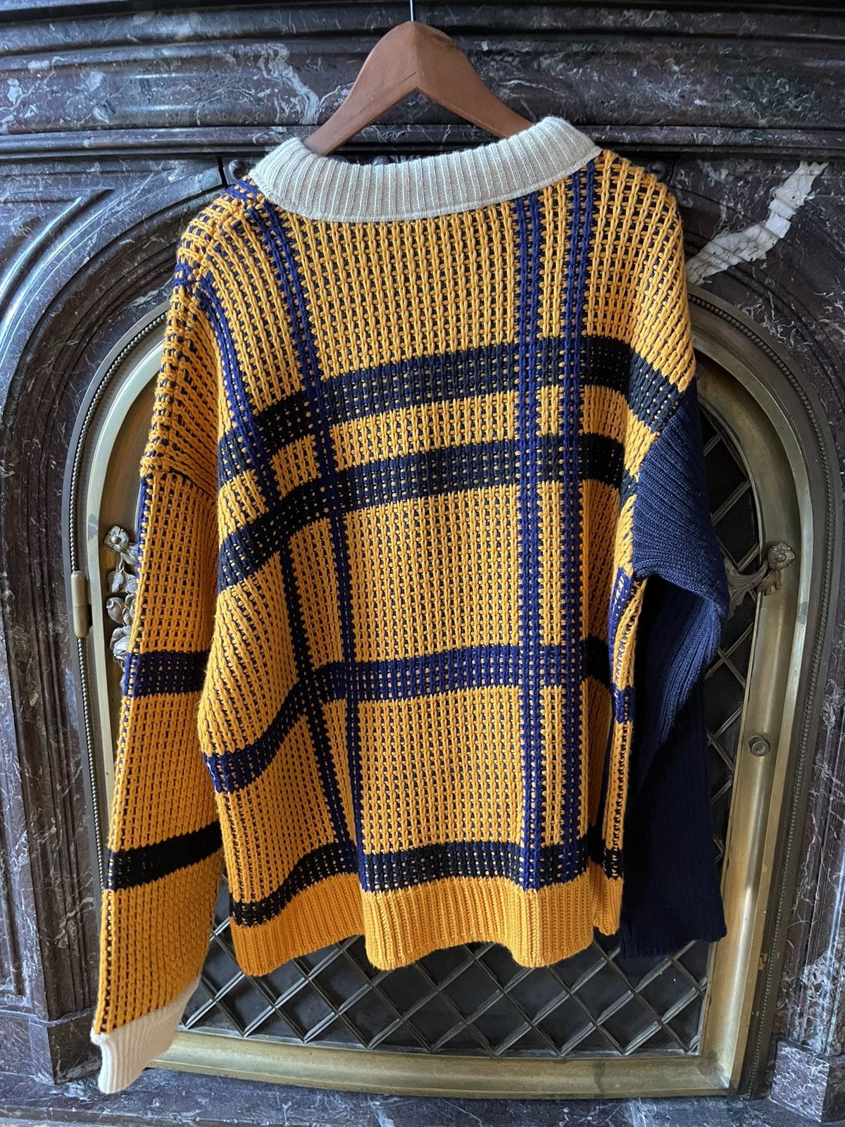 Calvin Klein 205W39NYC × Raf Simons Orange Asymmetric Cable Knit Size US L / EU 52-54 / 3 - 6 Thumbnail