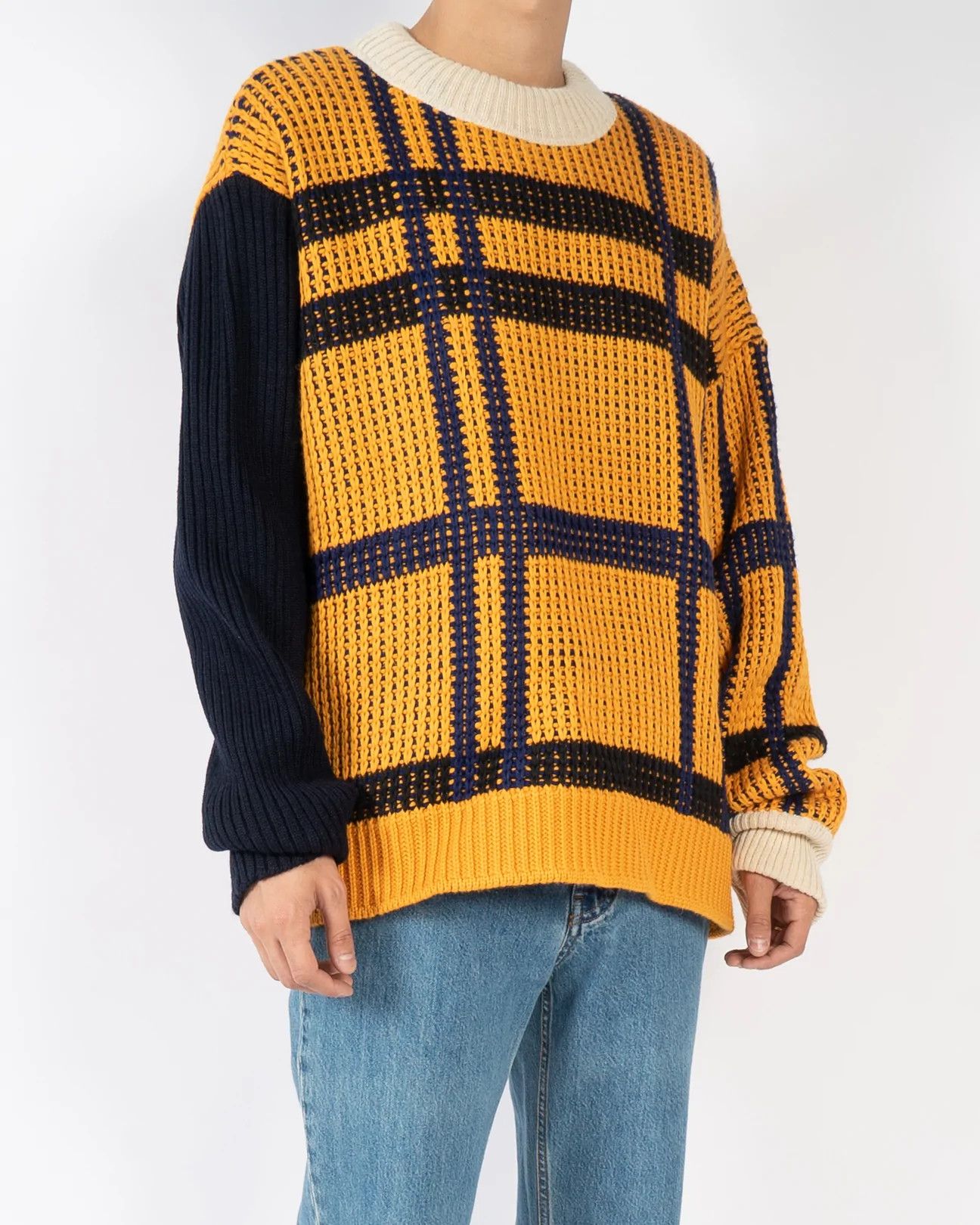 Calvin Klein 205W39NYC × Raf Simons Orange Asymmetric Cable Knit Size US L / EU 52-54 / 3 - 7 Thumbnail