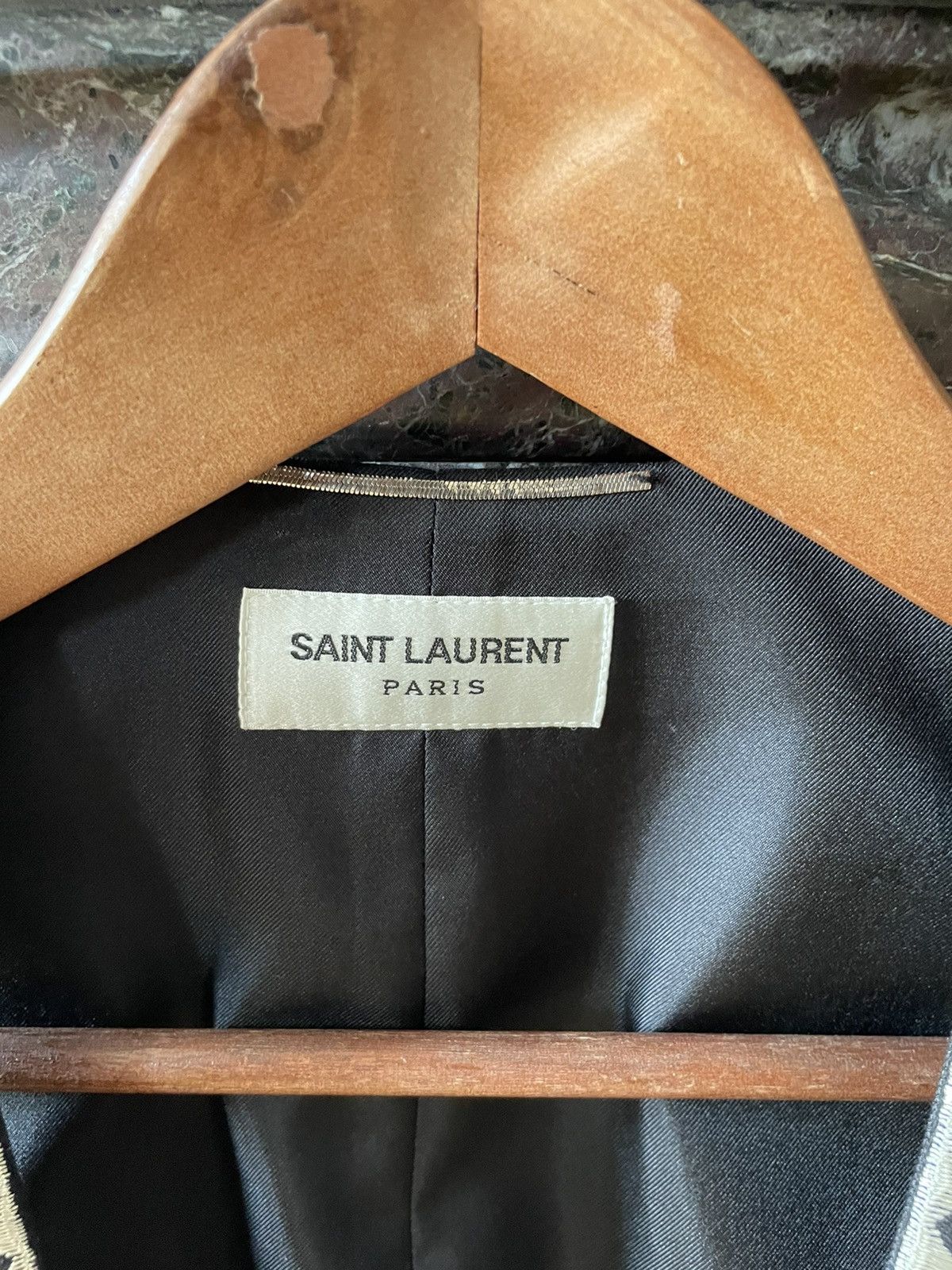 Saint Laurent Paris SS19 Mexican Silk Embroidered Vest Size 46R - 5 Thumbnail