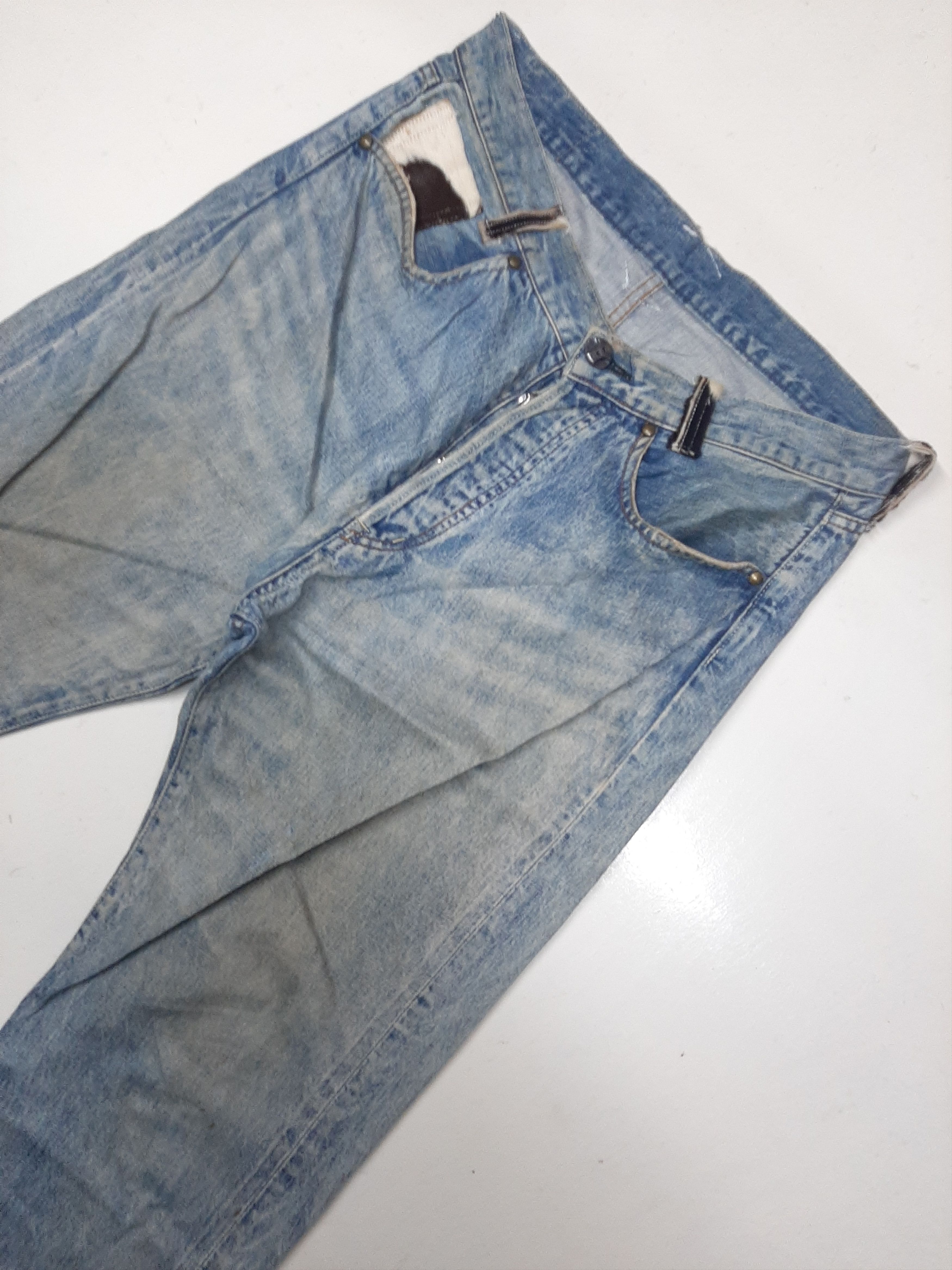 Japanese Brand × Salvage TOUGH DISTRESSED SELVEDGE DENIM JAPAN Size US 32 / EU 48 - 5 Thumbnail