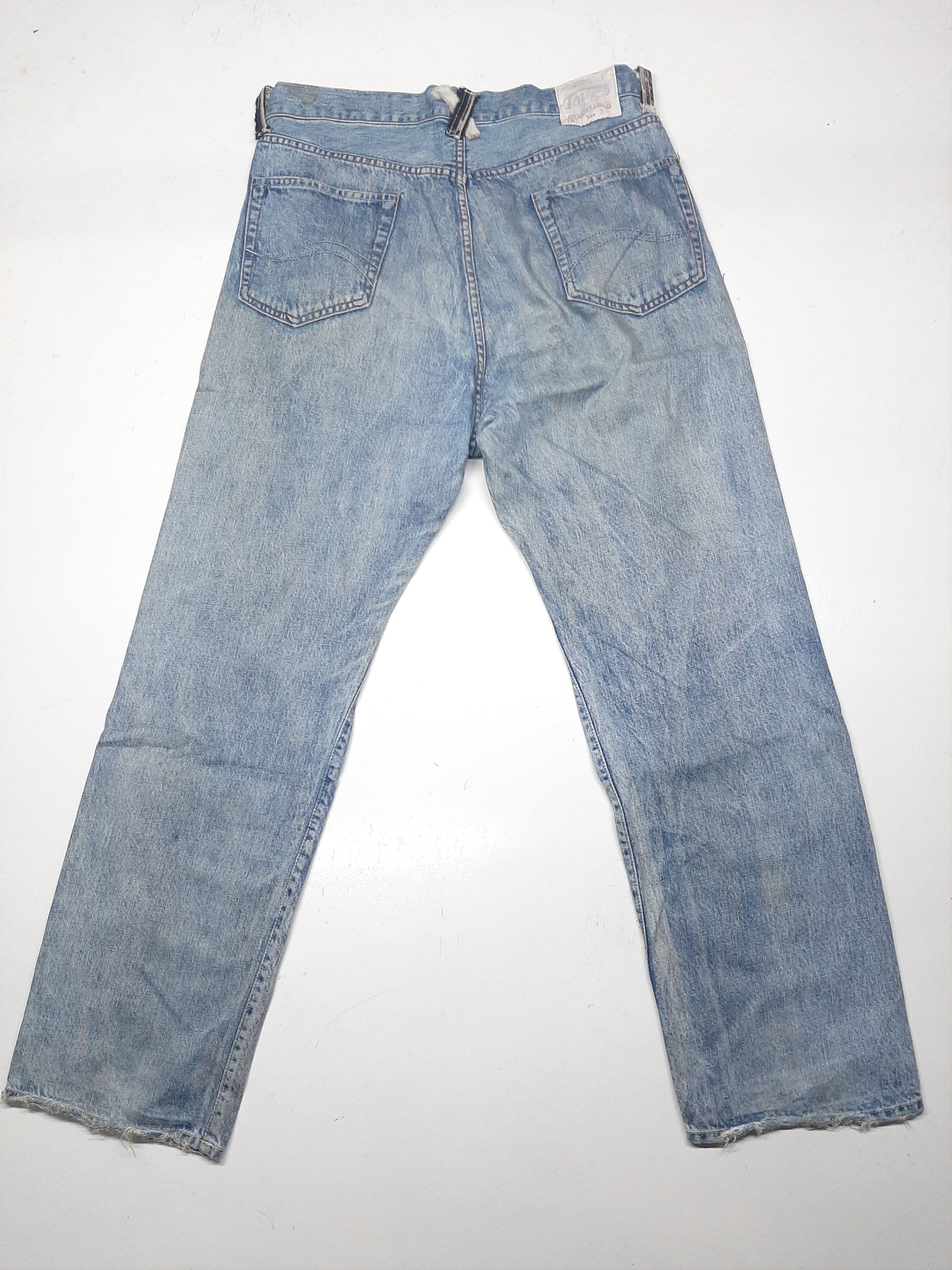 Japanese Brand × Salvage TOUGH DISTRESSED SELVEDGE DENIM JAPAN Size US 32 / EU 48 - 8 Thumbnail