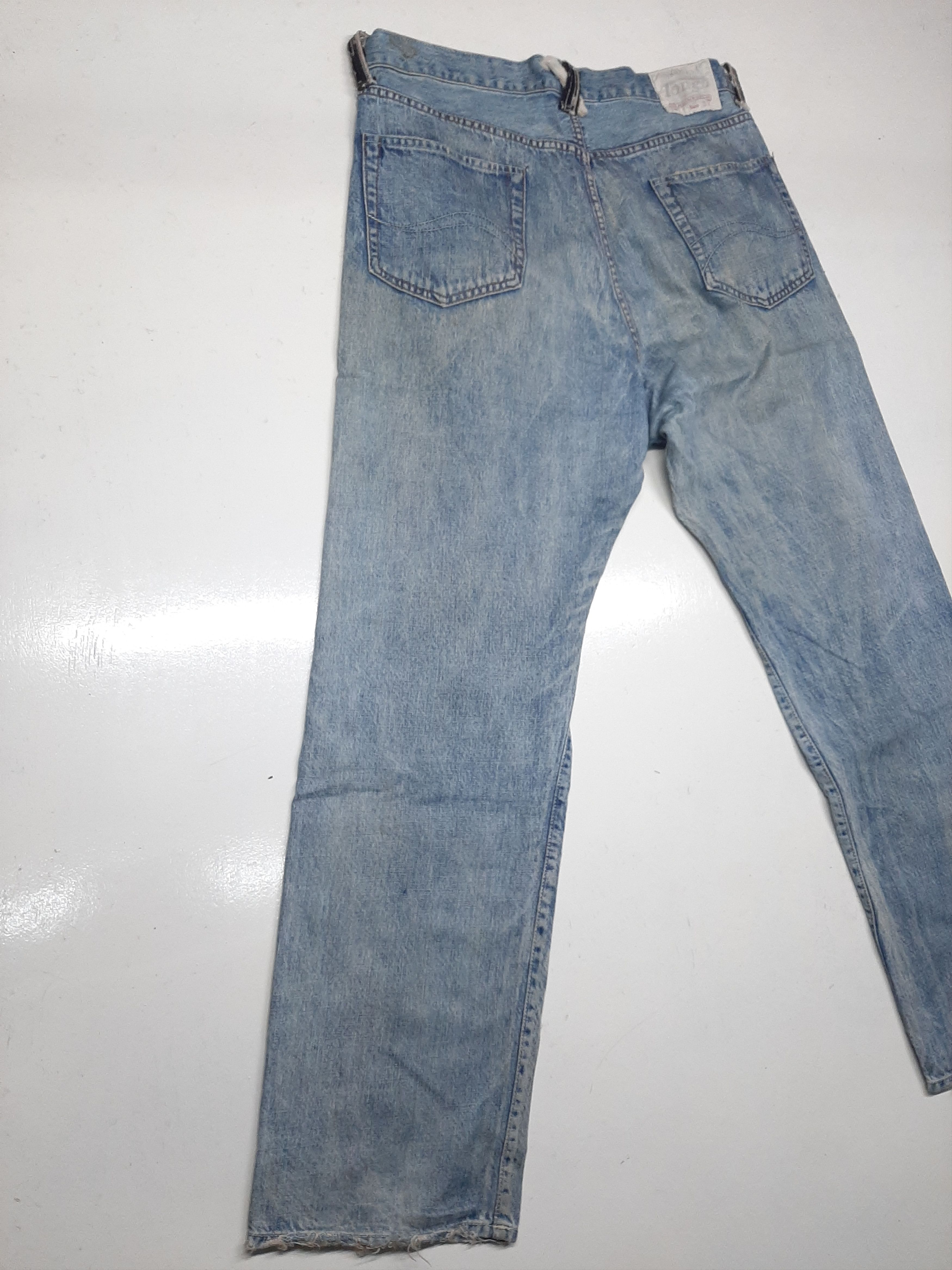 Japanese Brand × Salvage TOUGH DISTRESSED SELVEDGE DENIM JAPAN Size US 32 / EU 48 - 10 Thumbnail