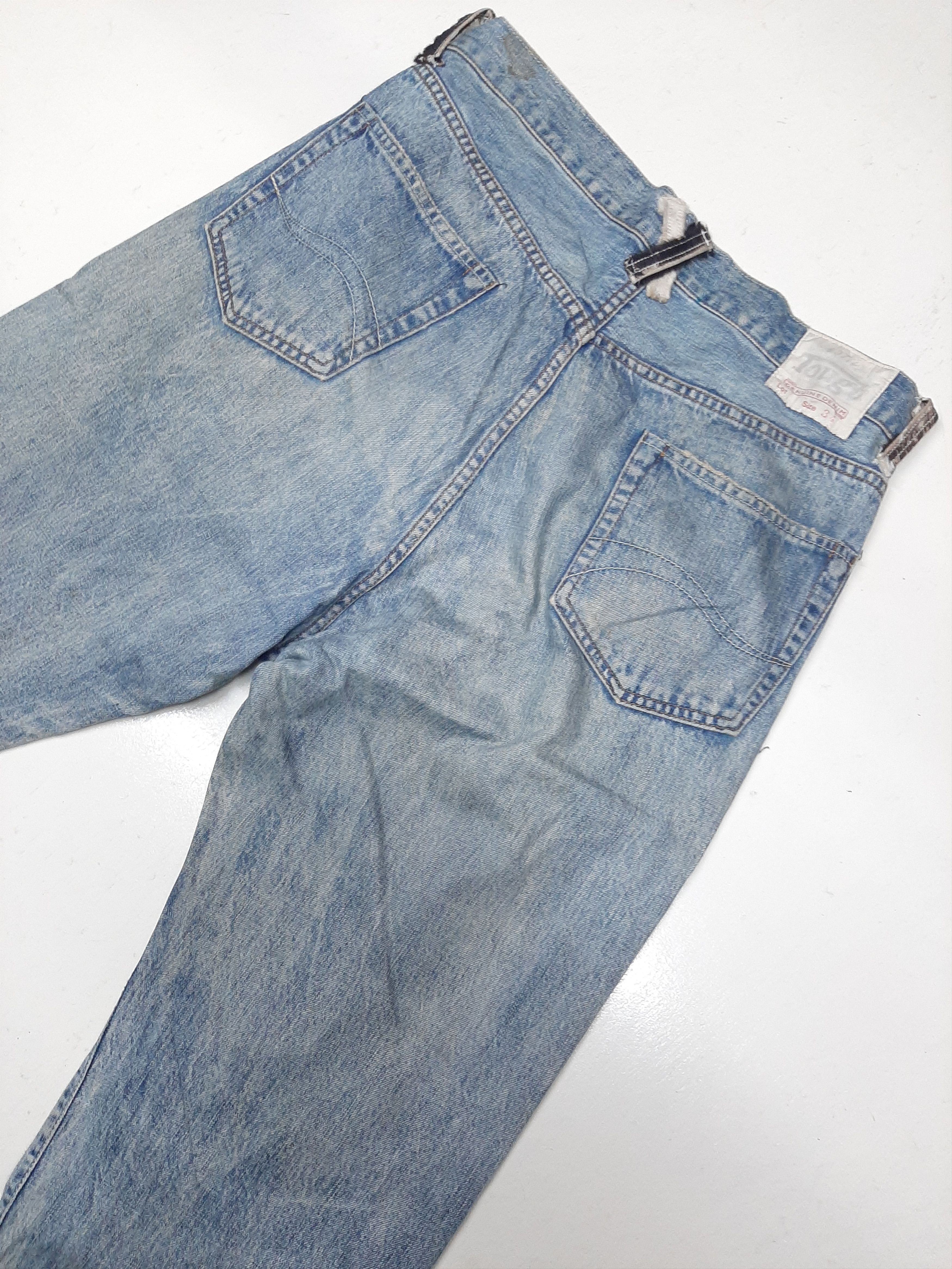 Japanese Brand × Salvage TOUGH DISTRESSED SELVEDGE DENIM JAPAN Size US 32 / EU 48 - 11 Thumbnail