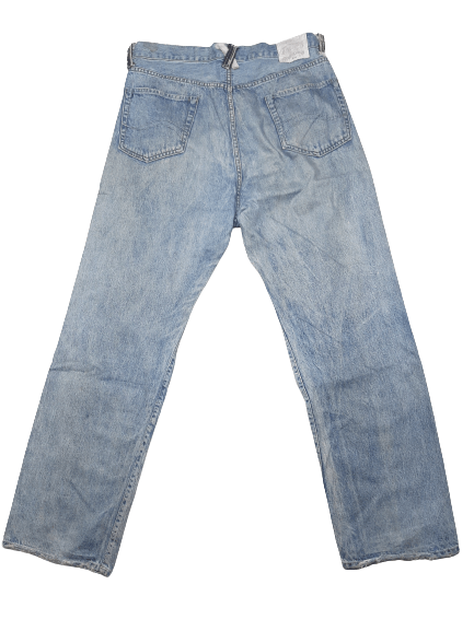 Japanese Brand × Salvage TOUGH DISTRESSED SELVEDGE DENIM JAPAN Size US 32 / EU 48 - 2 Thumbnail