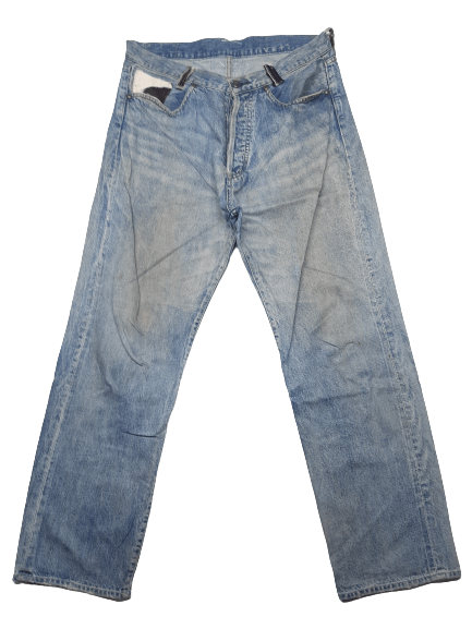 Japanese Brand × Salvage TOUGH DISTRESSED SELVEDGE DENIM JAPAN Size US 32 / EU 48 - 1 Thumbnail