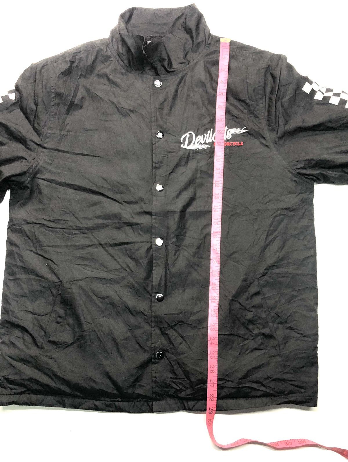 Vintage VINTAGE DEVILCATS BLACK MOTORCYCLE LIGHT JACKET Size US XL / EU 56 / 4 - 10 Thumbnail