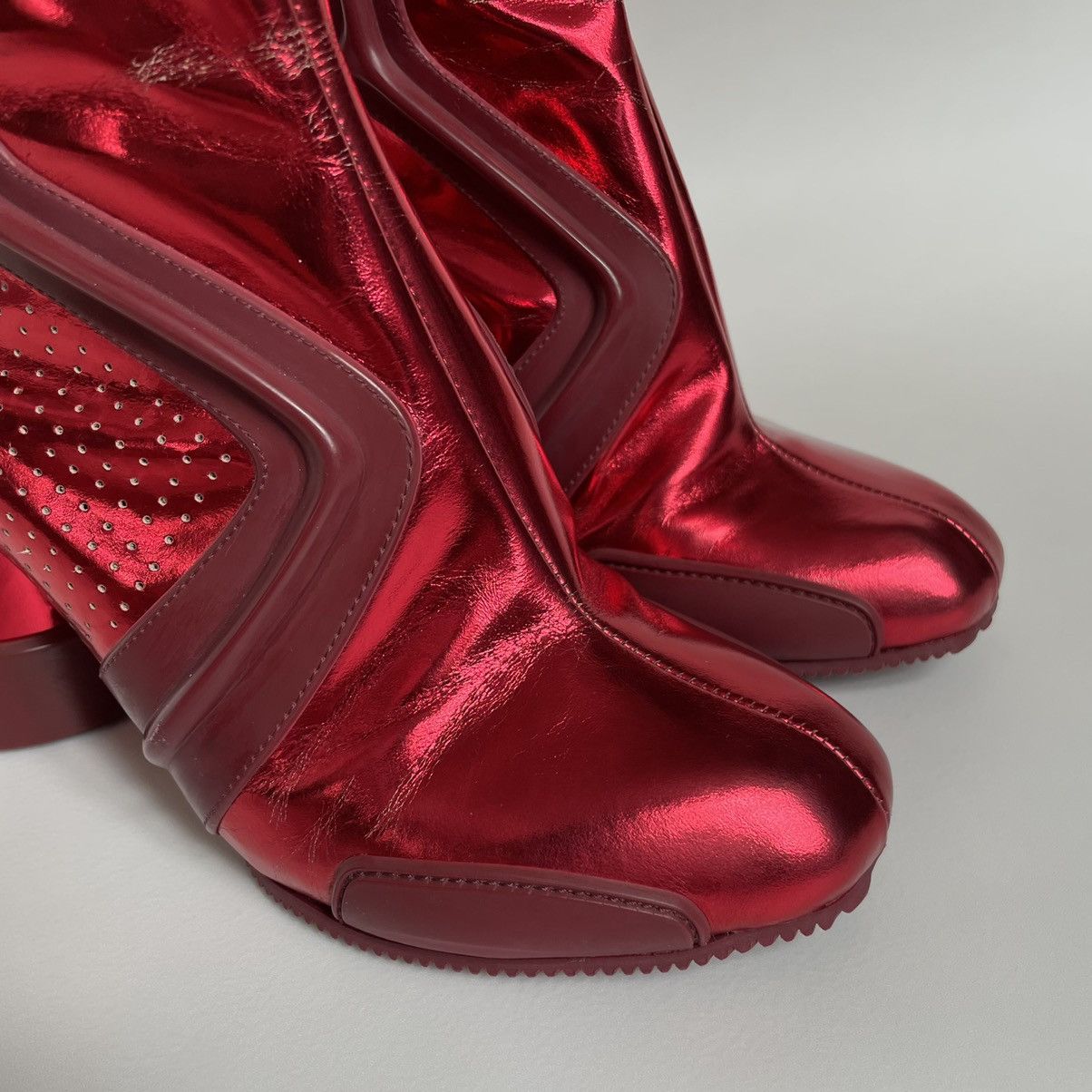 Maison Margiela A/W 14 Metallic Red Techno Boots Size US 6 / IT 36 - 5 Thumbnail