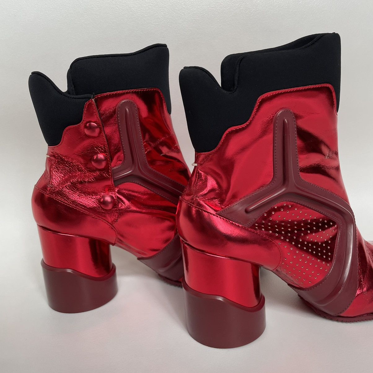 Maison Margiela A/W 14 Metallic Red Techno Boots Size US 6 / IT 36 - 6 Thumbnail