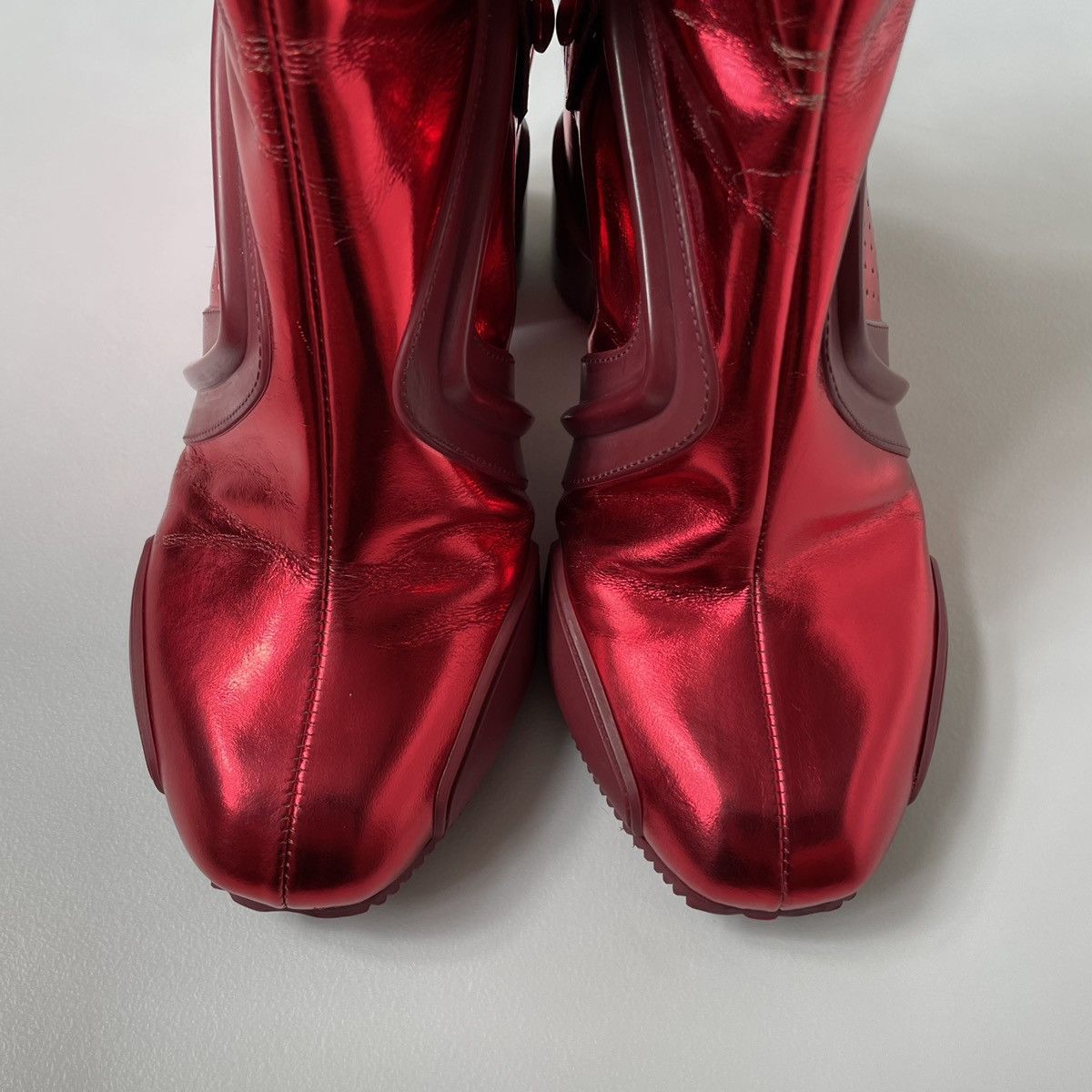 Maison Margiela A/W 14 Metallic Red Techno Boots Size US 6 / IT 36 - 4 Thumbnail