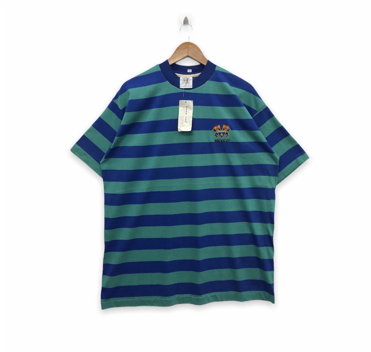 Rare!! Vintage Koko Tok Mexico Stripe Tee