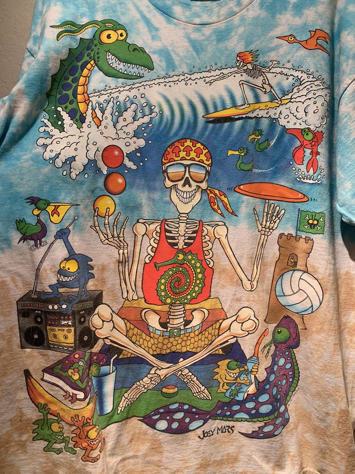 Liquid Blue × Vintage RARE* Vintage 1992 Liquid Blue Joey Mars Single Stitch Shirt Size US XL / EU 56 / 4 - 3 Thumbnail
